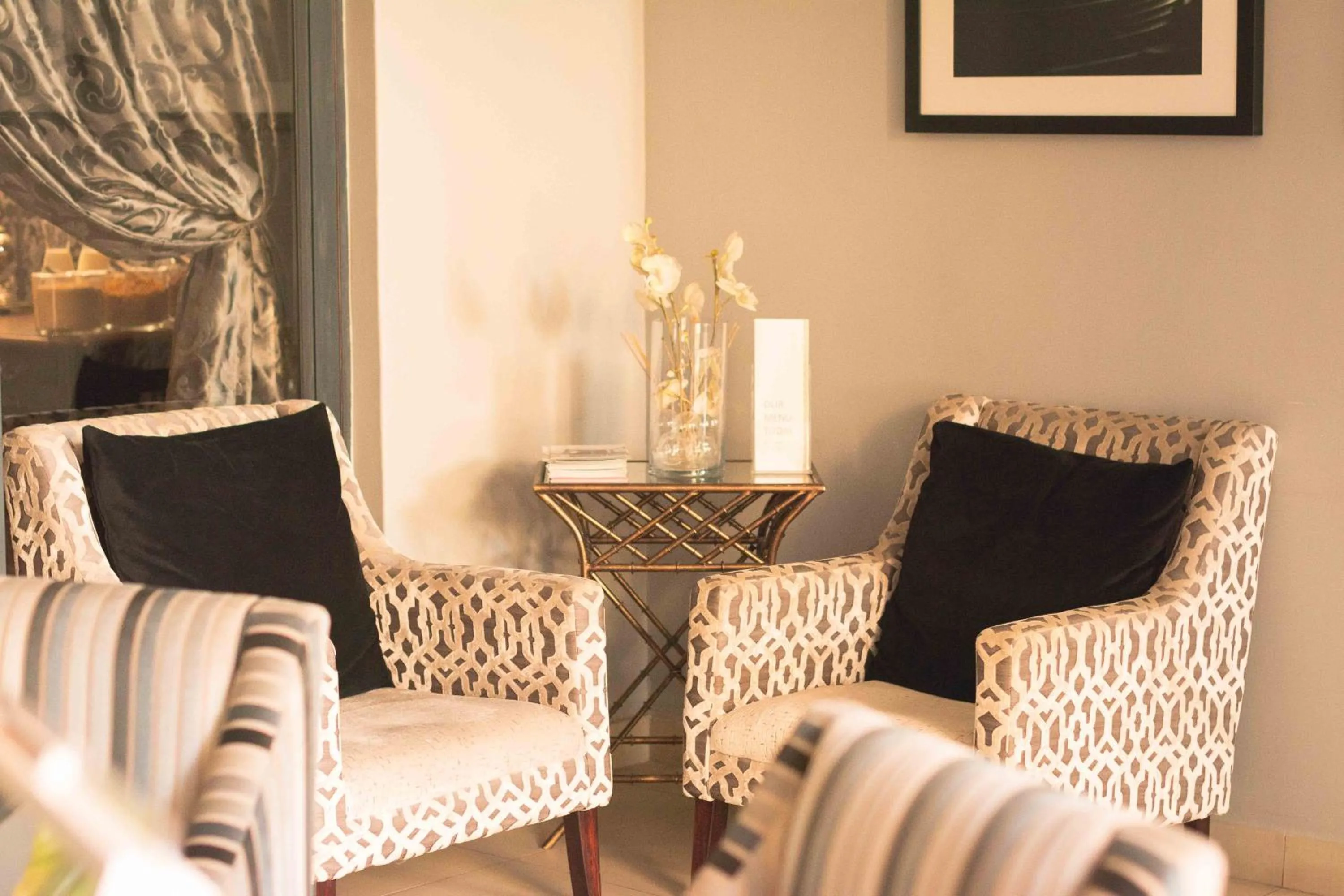 Seating area in Blue Diamond Boutique Hotel