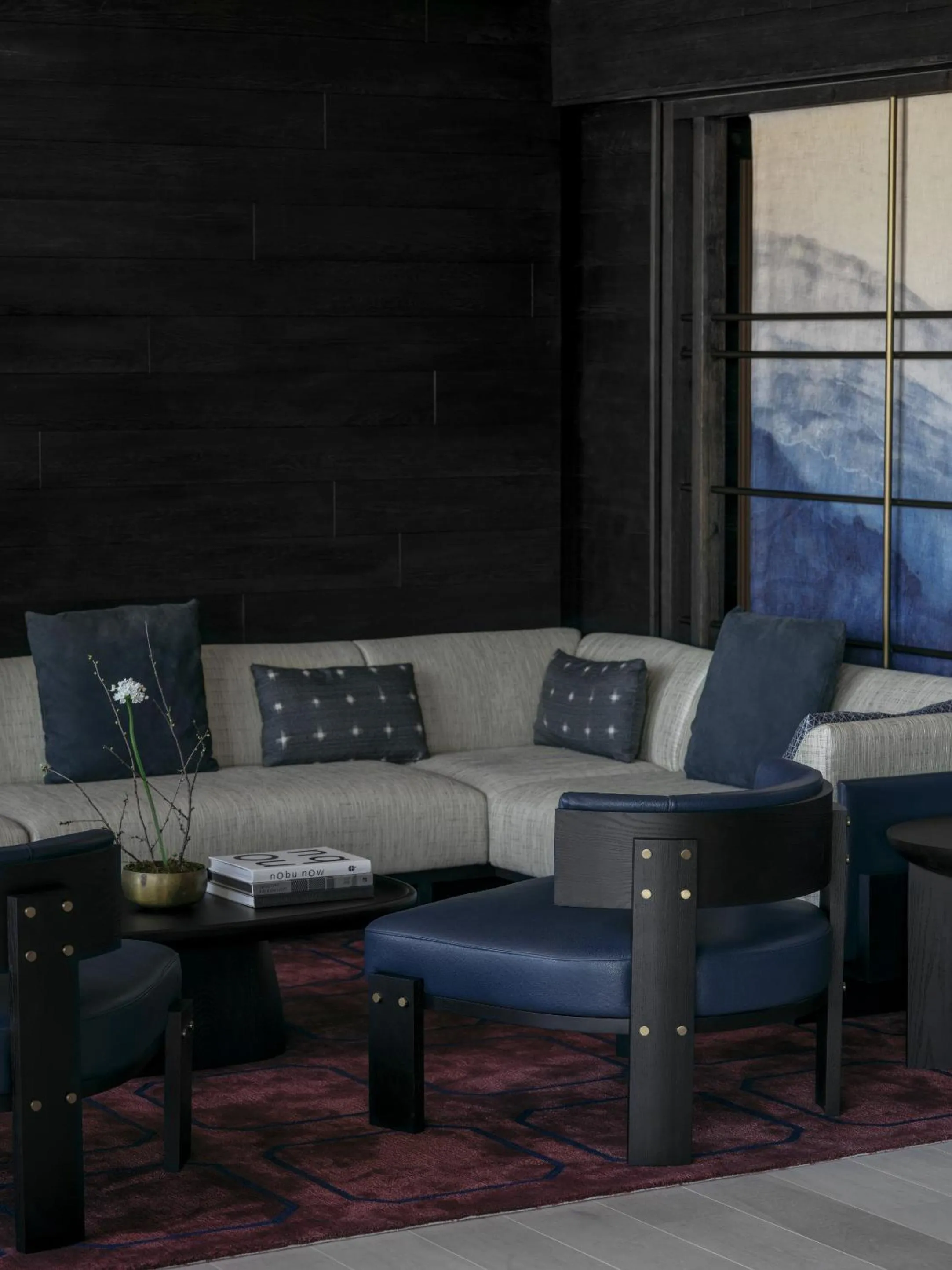 Seating area in Nobu Hotel Barcelona