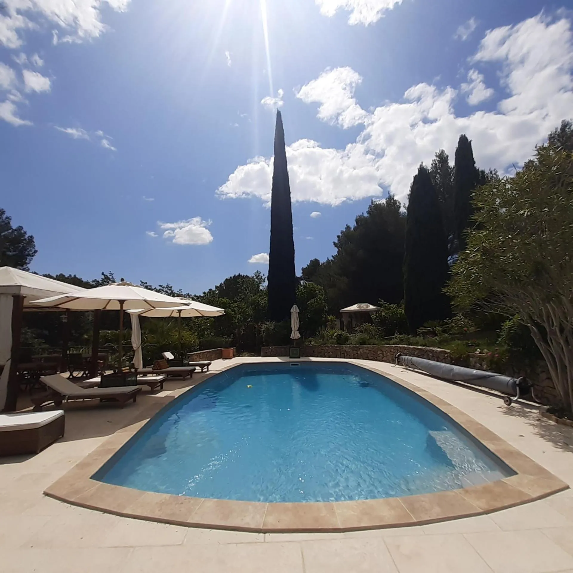 Pool view in Mas Lei Bancau
