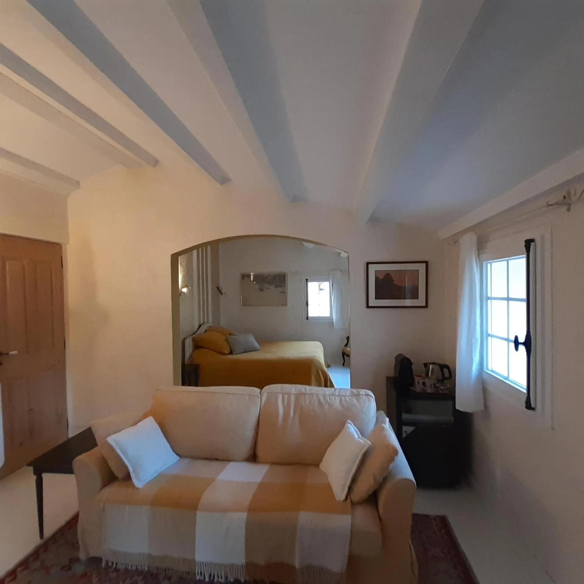 Living room, Bed in Mas Lei Bancau