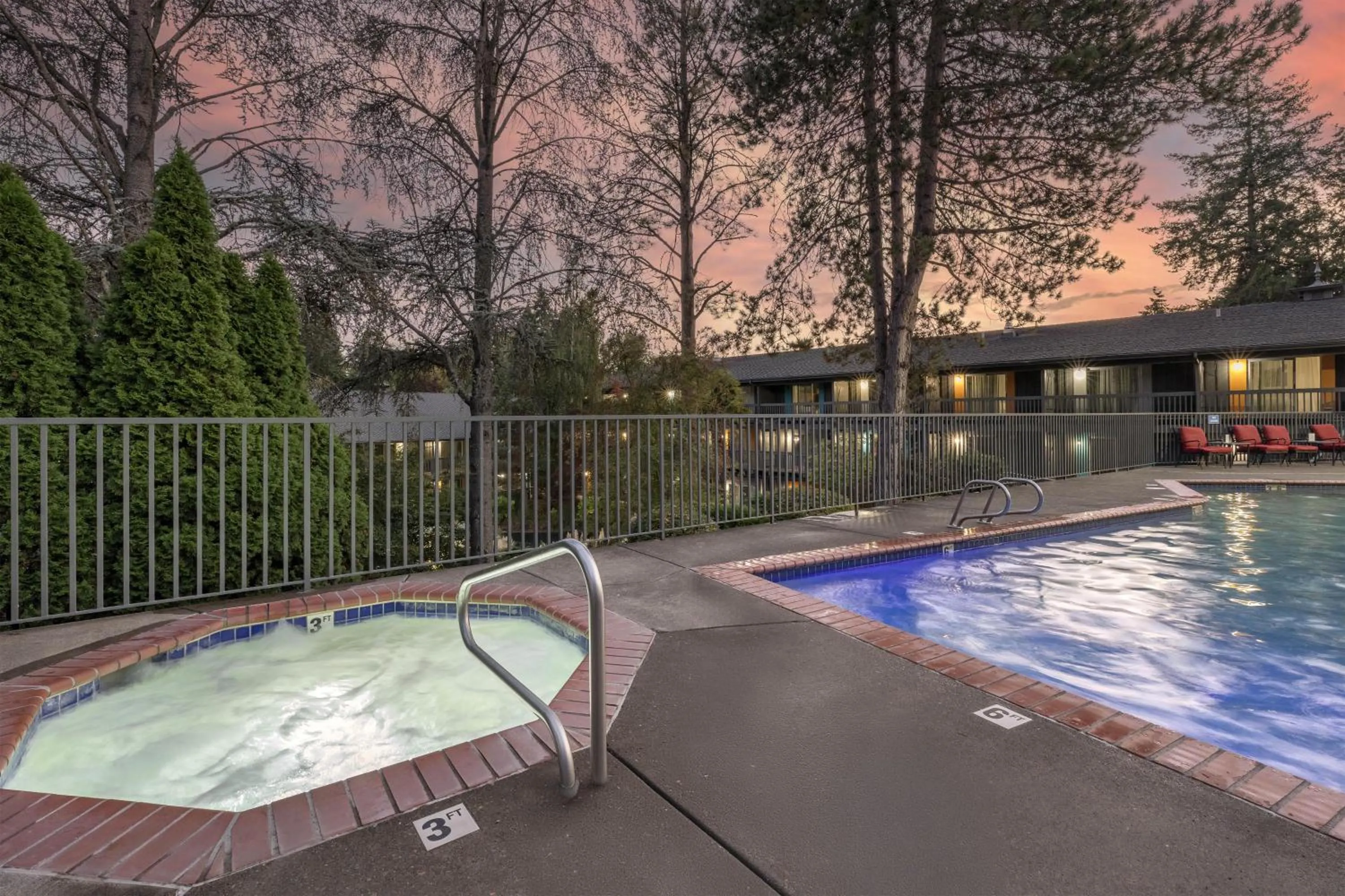 Pool view in Best Western Portland West Beaverton