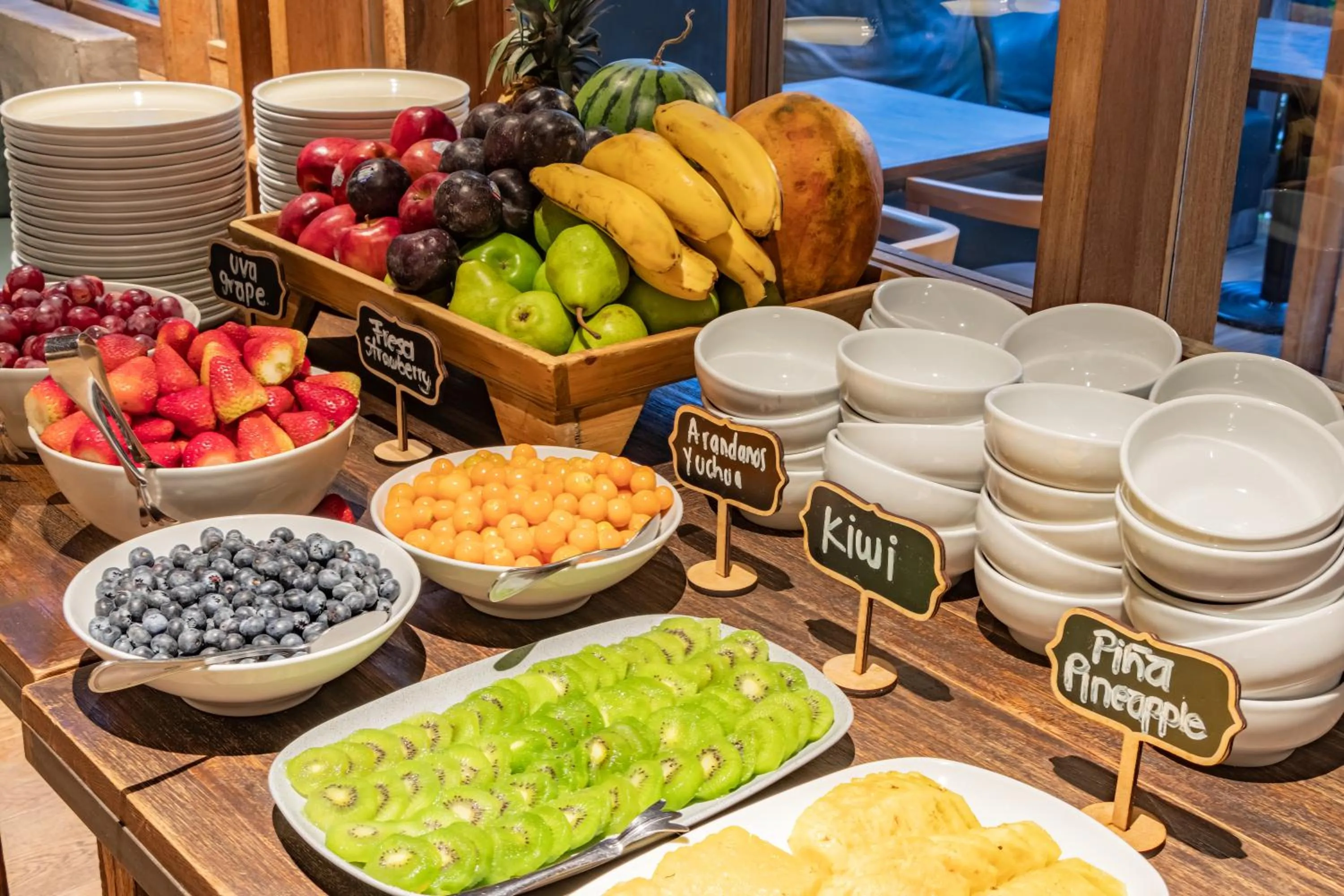 Buffet breakfast in GHL Bioxury Hotel