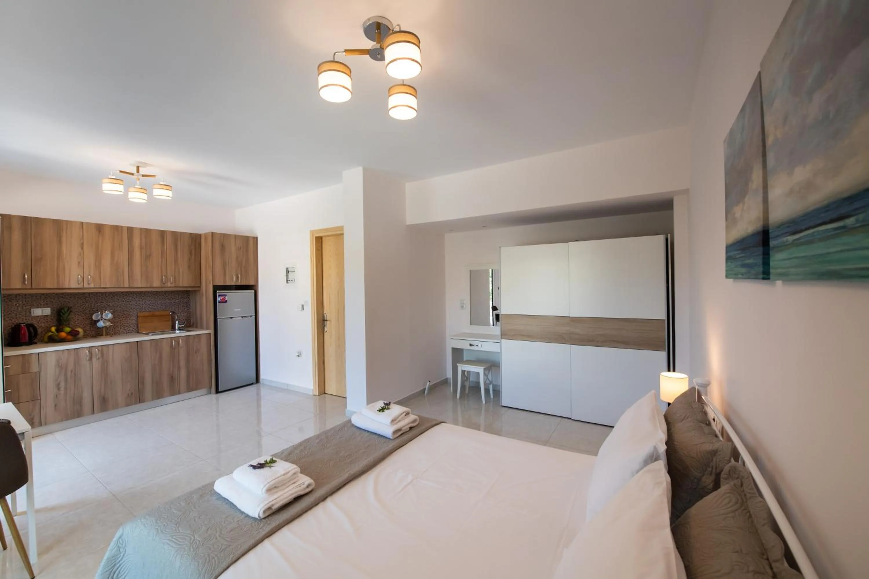 Bed in Bounatsa Studios & Apartments