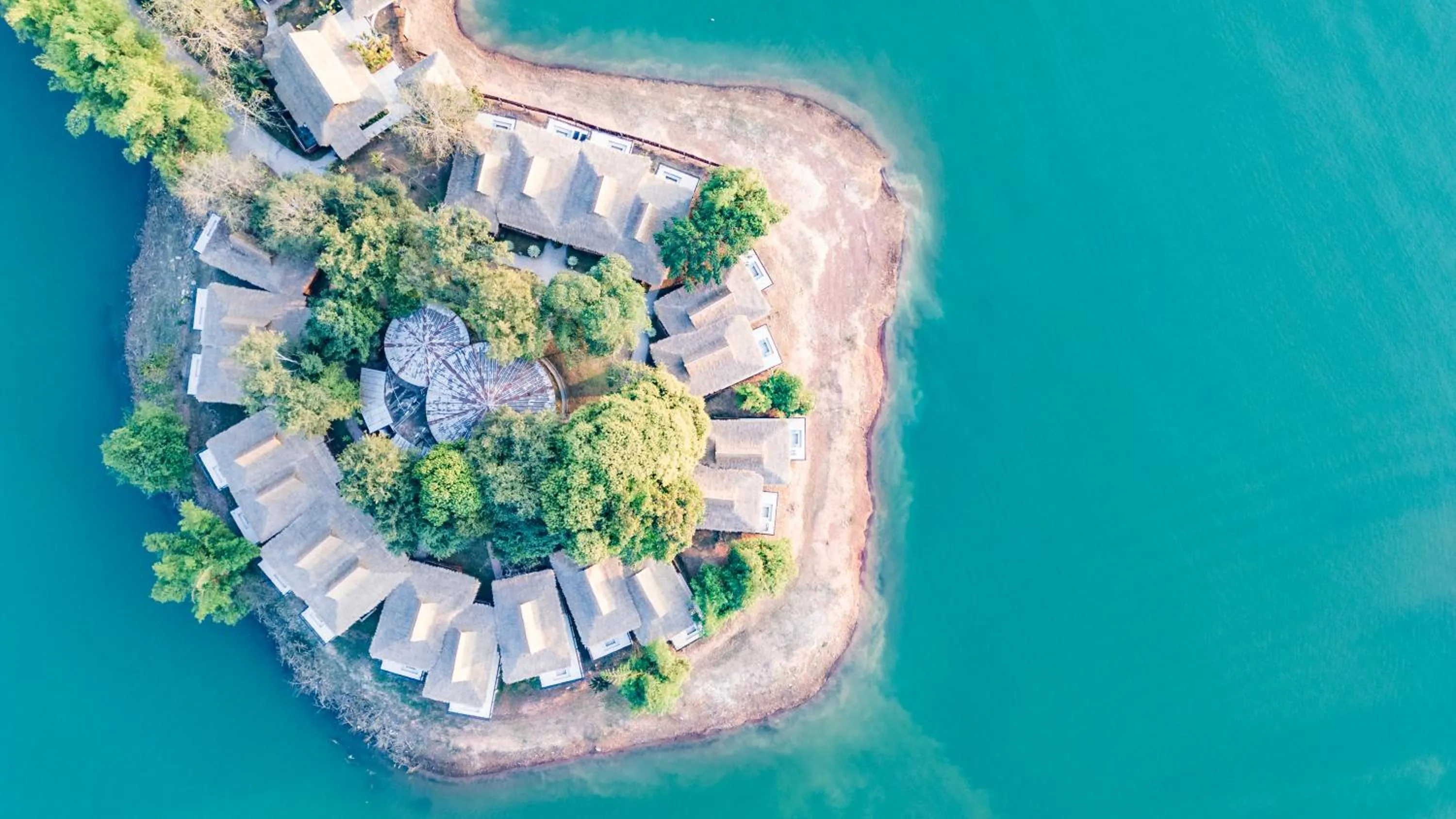 Bird's eye view in The Sanctuary Nam Ngum Beach Resort