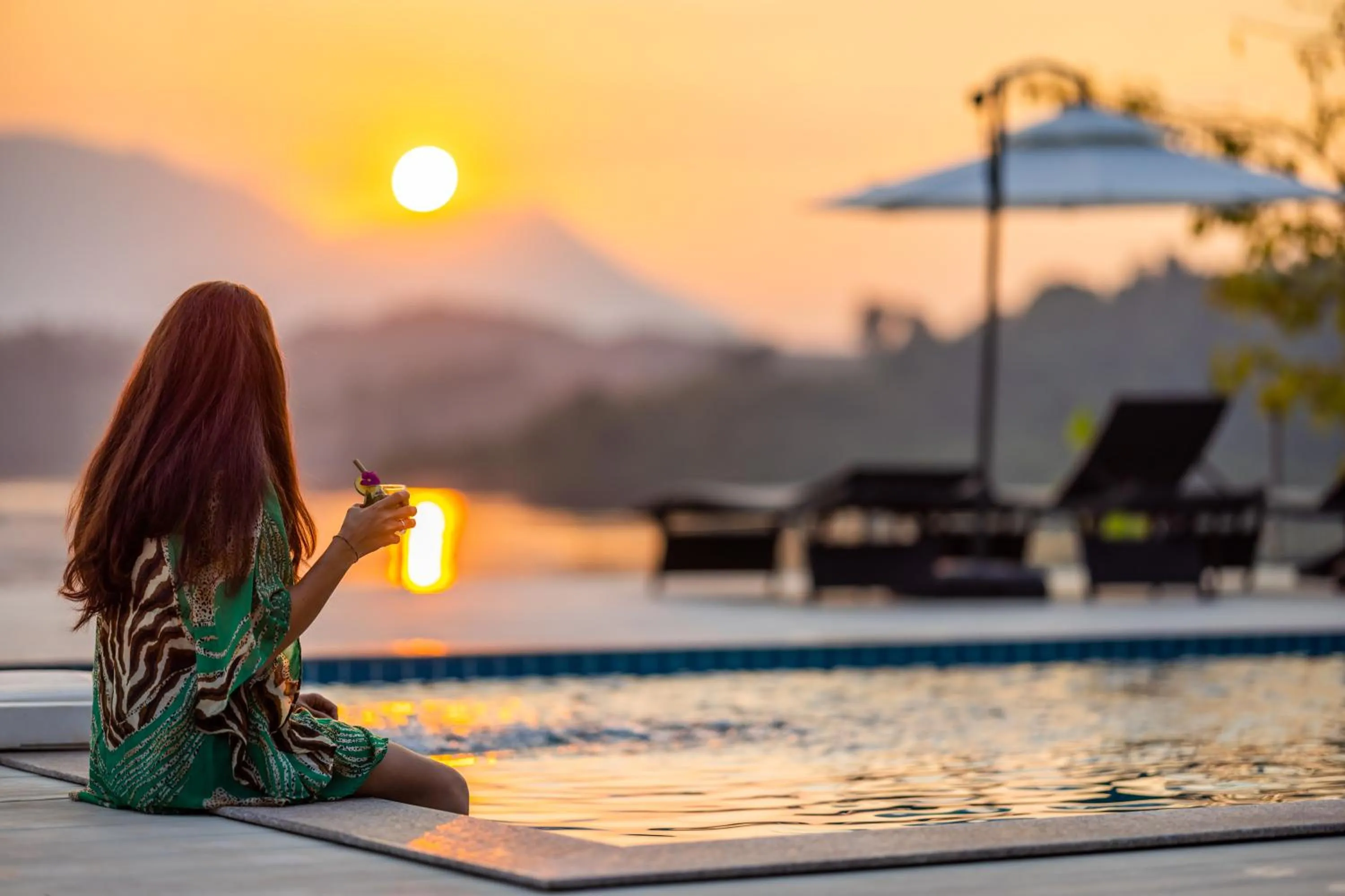 Swimming pool in The Sanctuary Nam Ngum Beach Resort