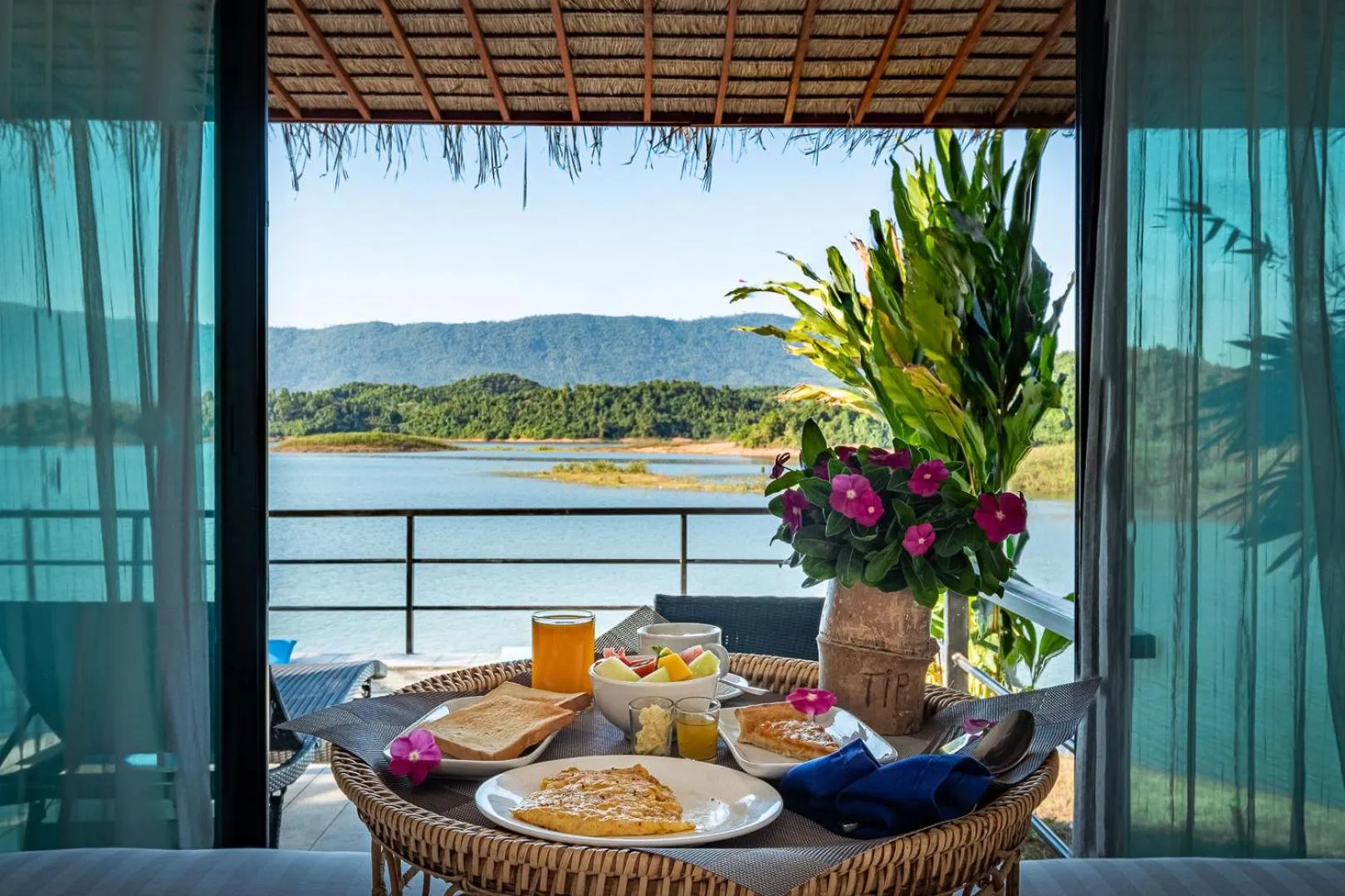 Breakfast in The Sanctuary Nam Ngum Beach Resort