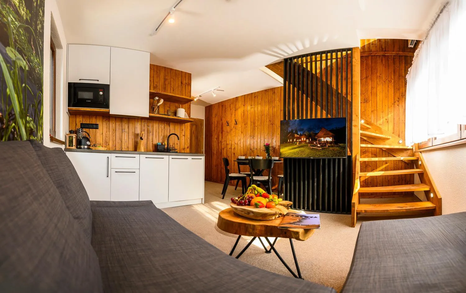 Kitchen or kitchenette in Penzion Sileo