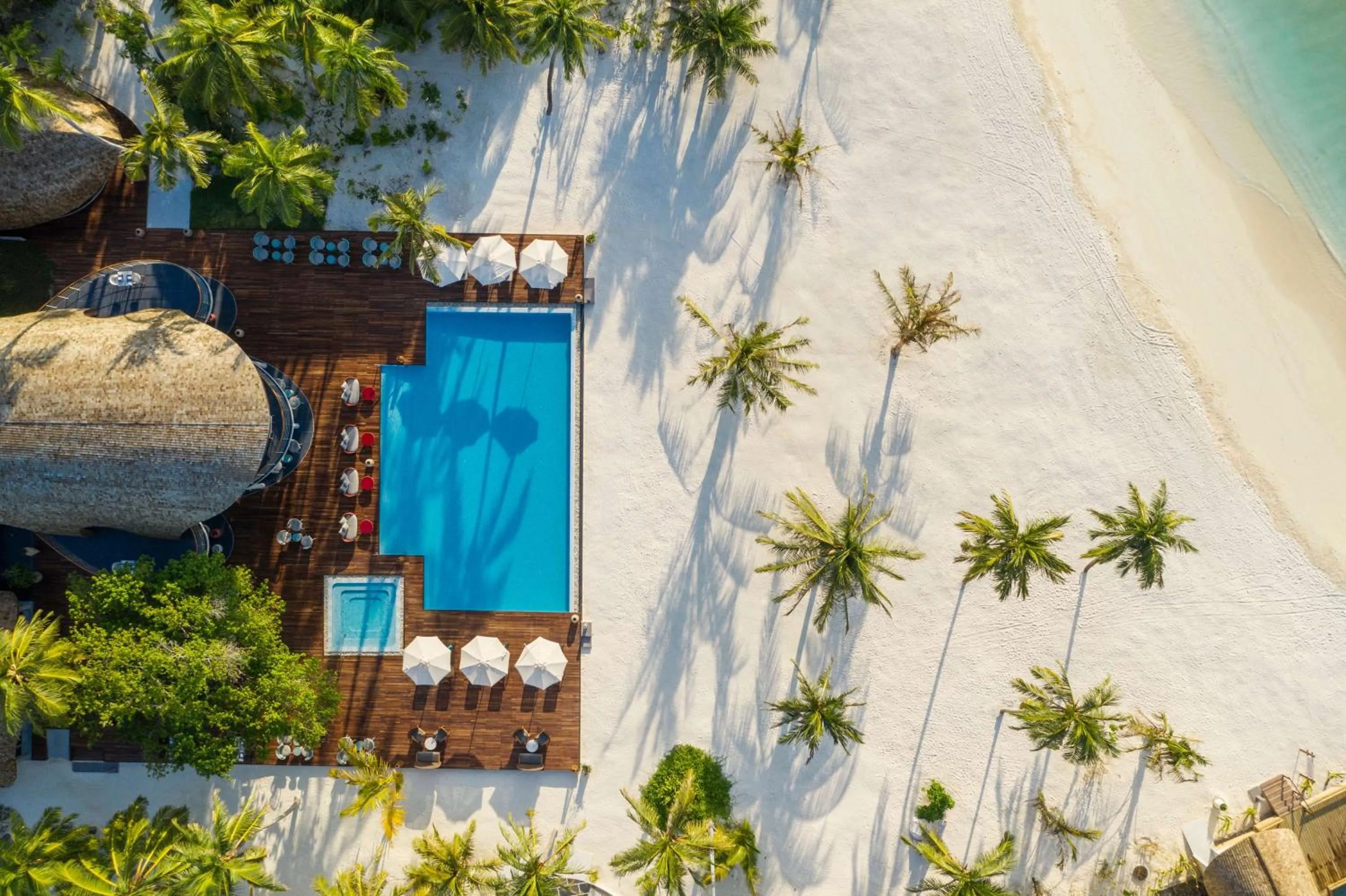 Pool view in OUTRIGGER Maldives Maafushivaru Resort