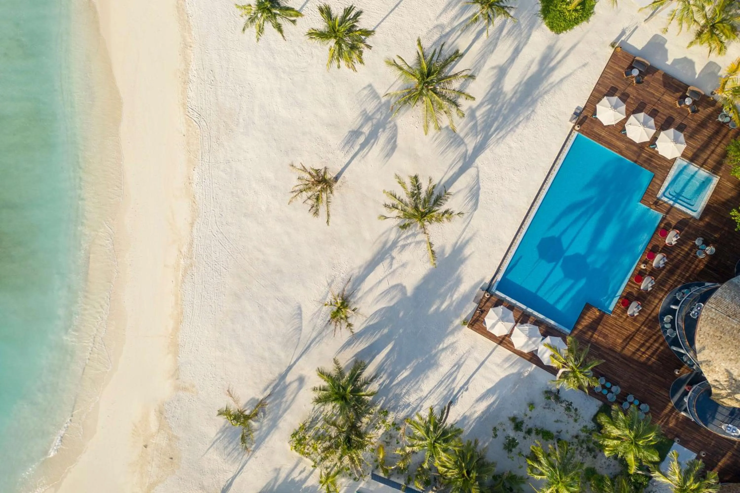 Pool view in OUTRIGGER Maldives Maafushivaru Resort
