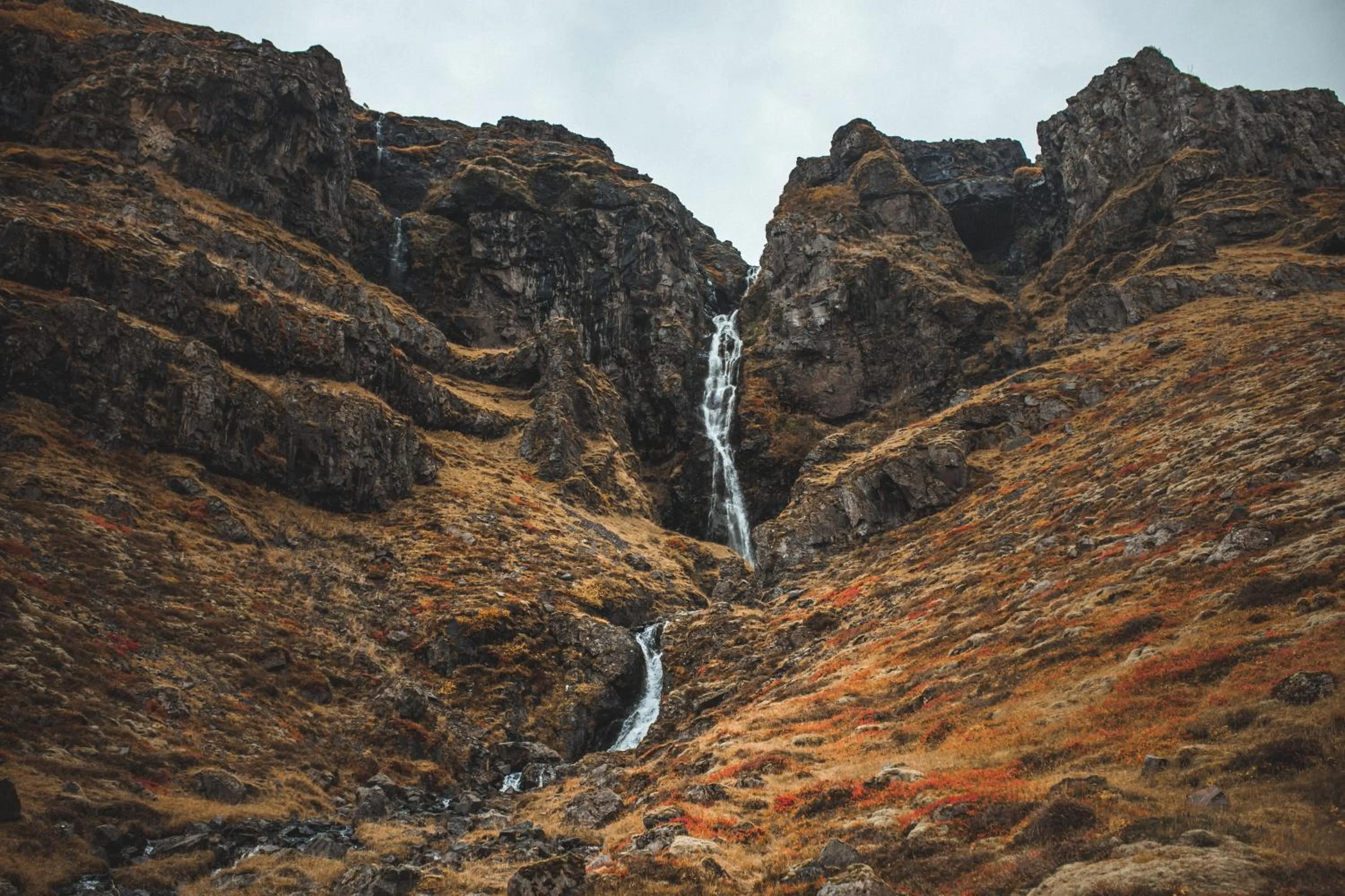 Natural landscape in Ekra Glacier Lagoon