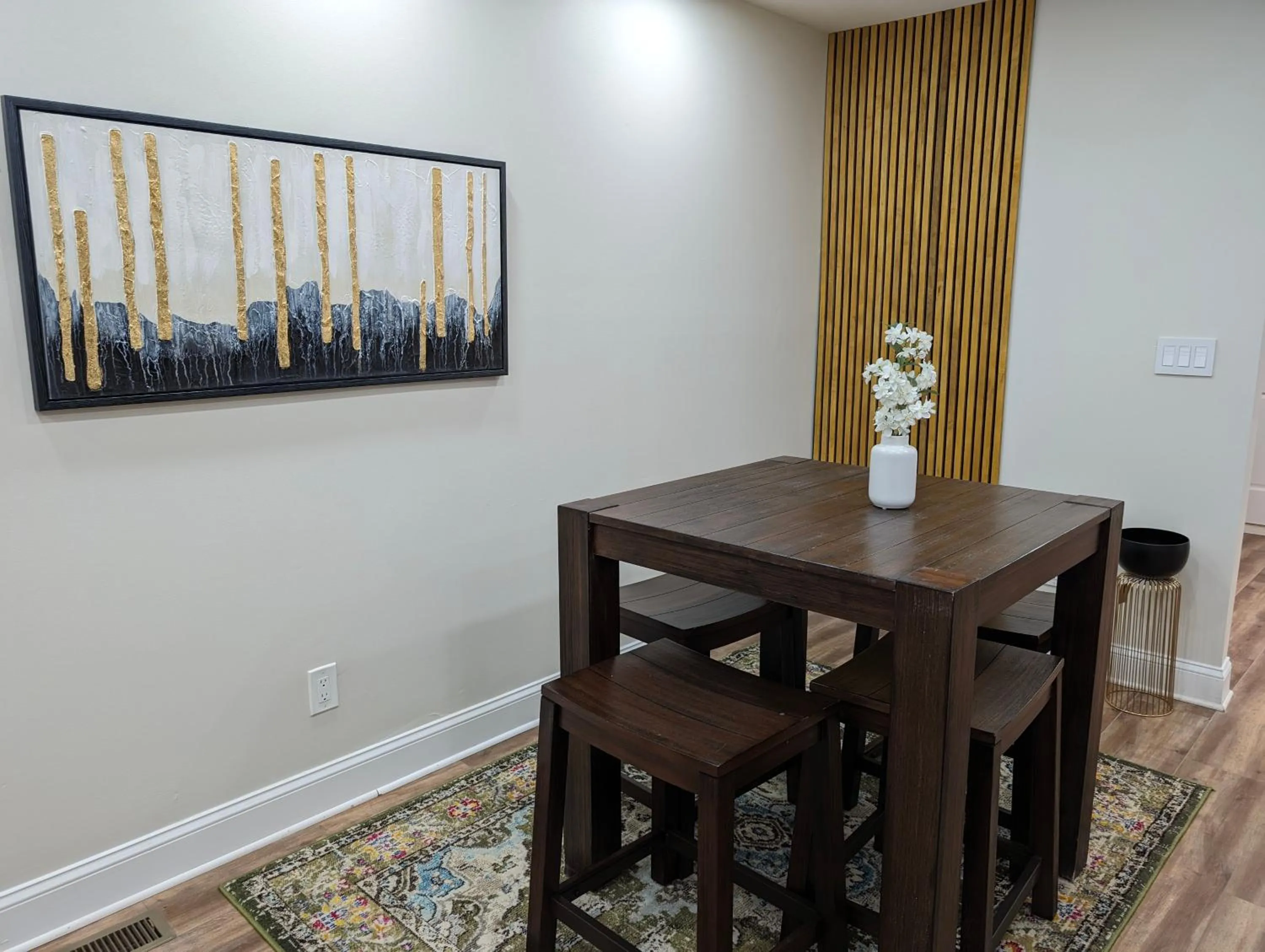 Seating area in Modern Luxe Family & Groups Friendly Bungalow with Patio & Workspace