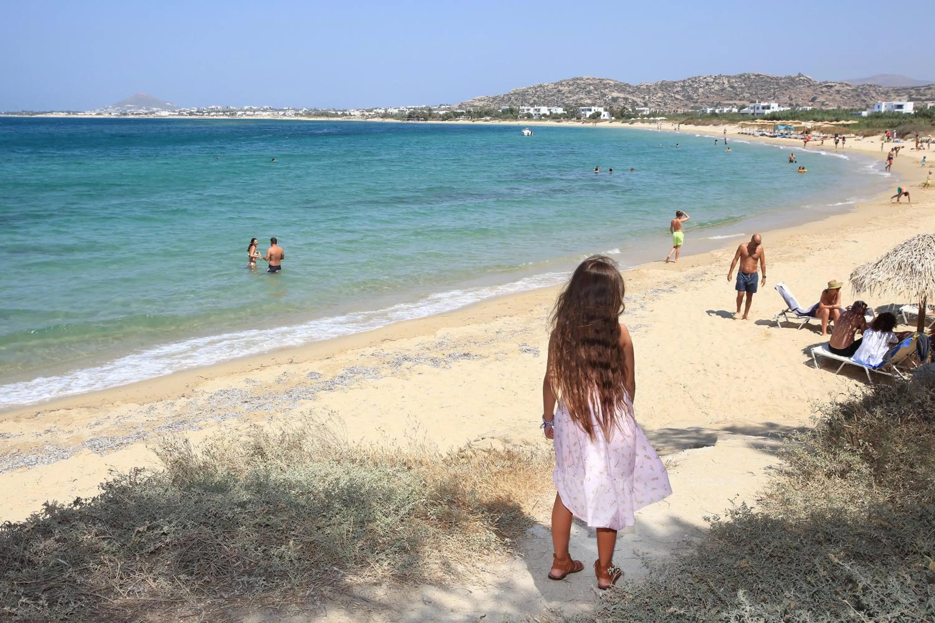 Beach in Villa Paradise in Naxos