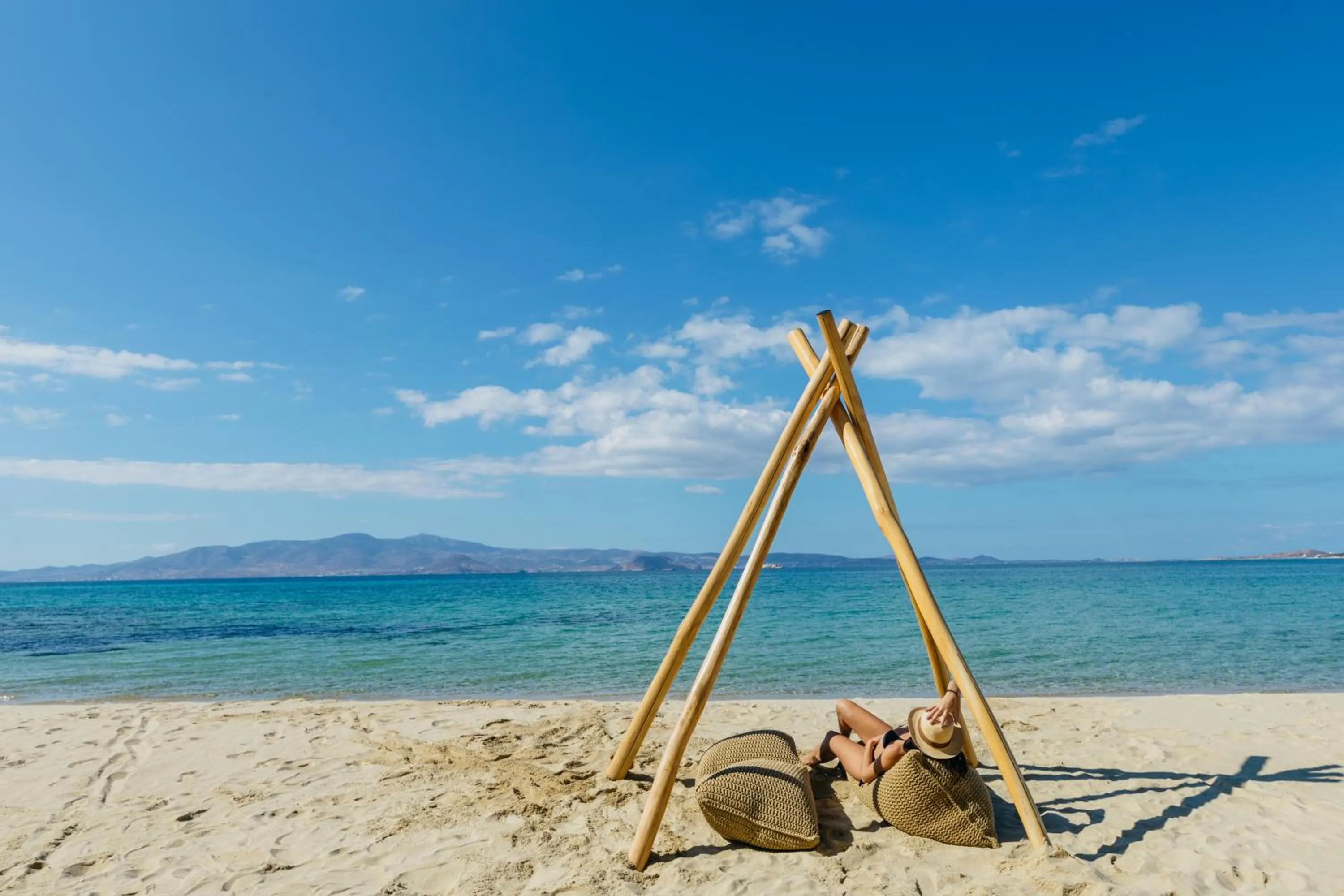 Beach in Villa Paradise in Naxos
