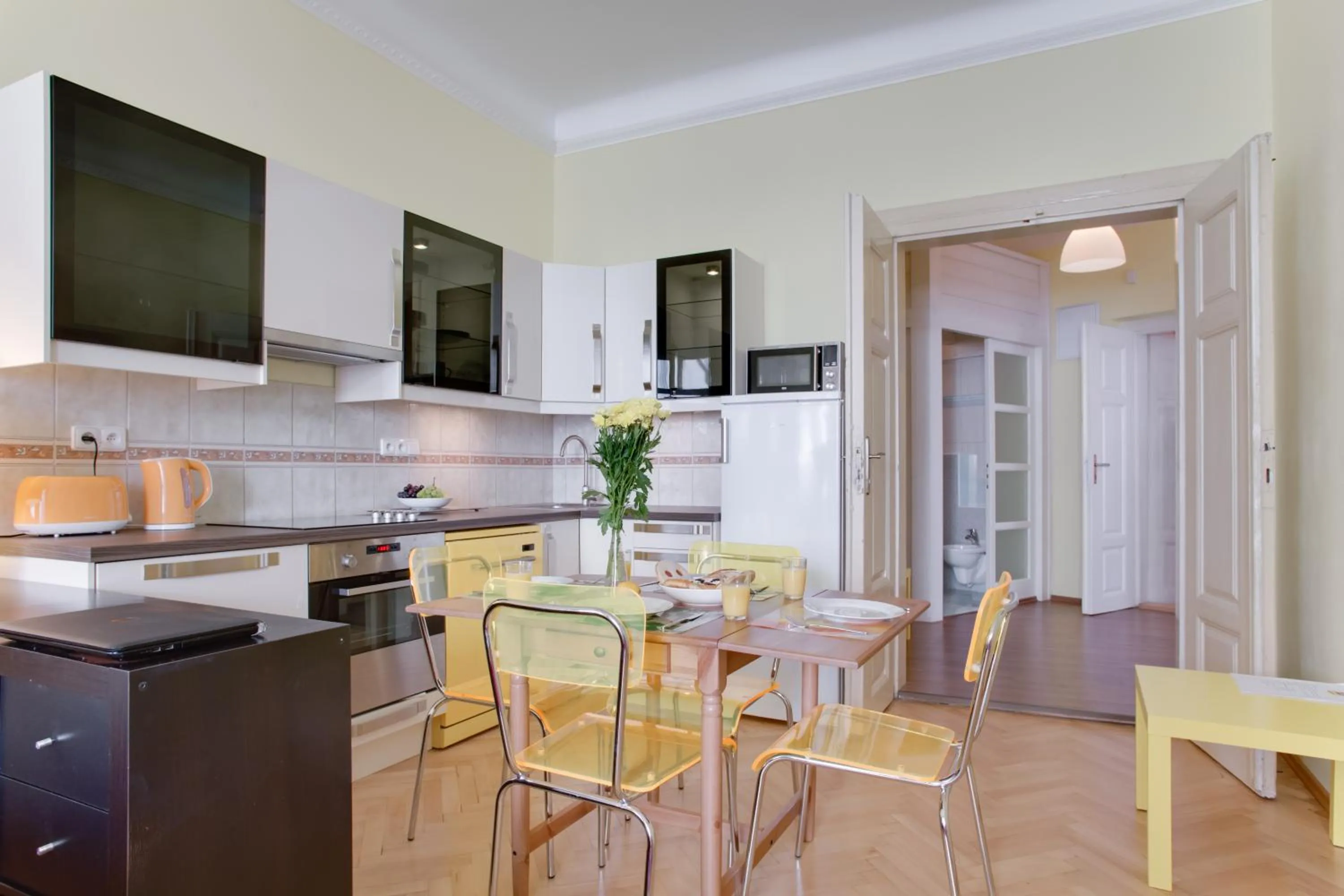 Kitchen or kitchenette in Prague Siesta Apartments