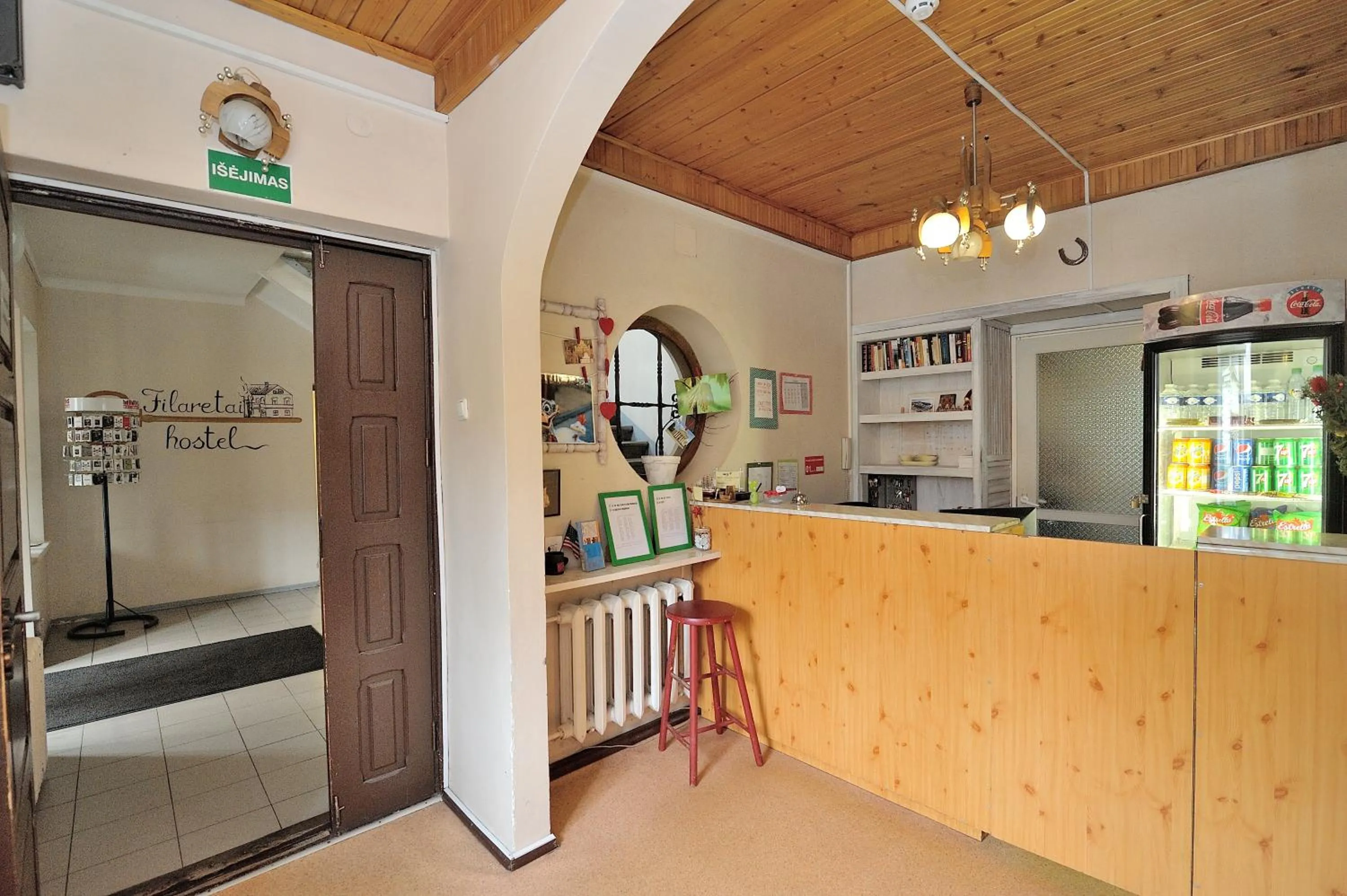 Lobby or reception in Hostel Filaretai
