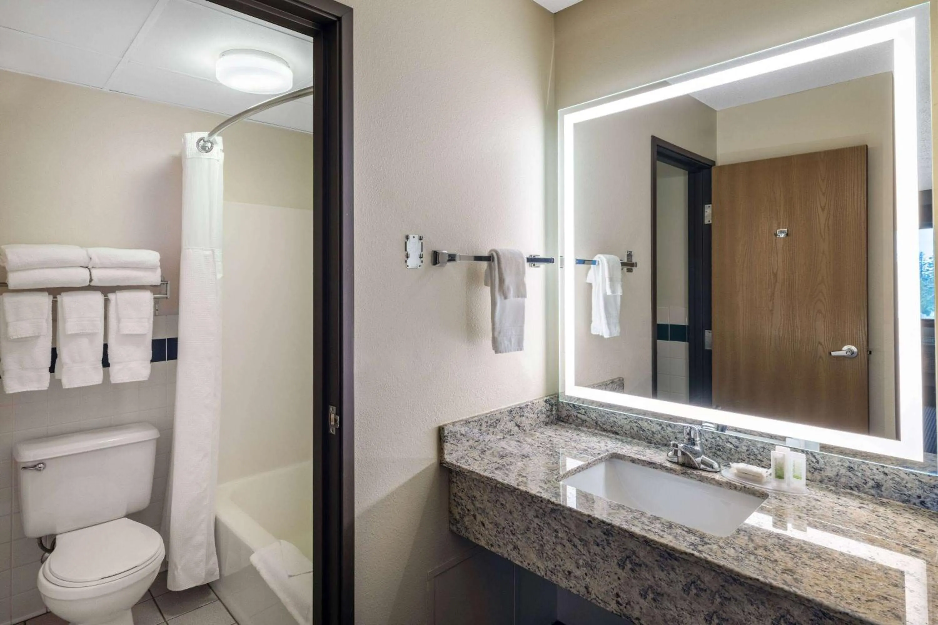 Bathroom in AmericInn by Wyndham Two Harbors Near Lake Superior