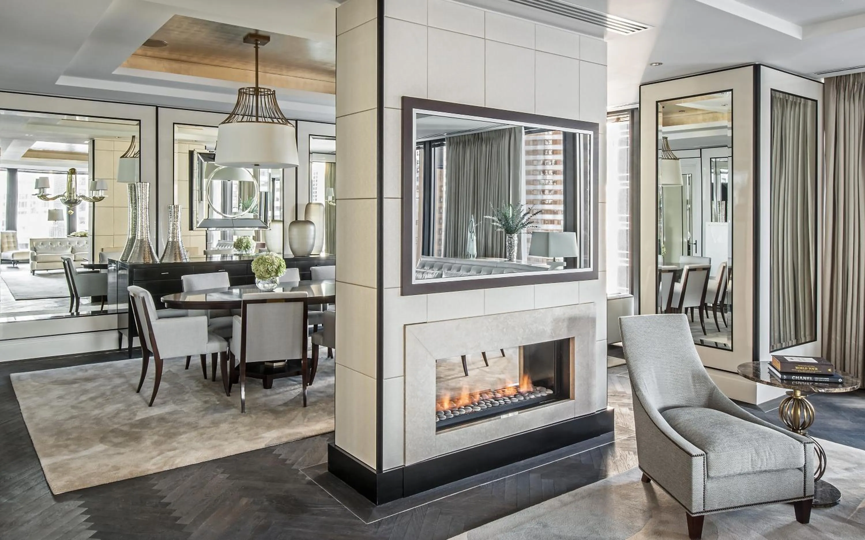Living room in The Langham Chicago