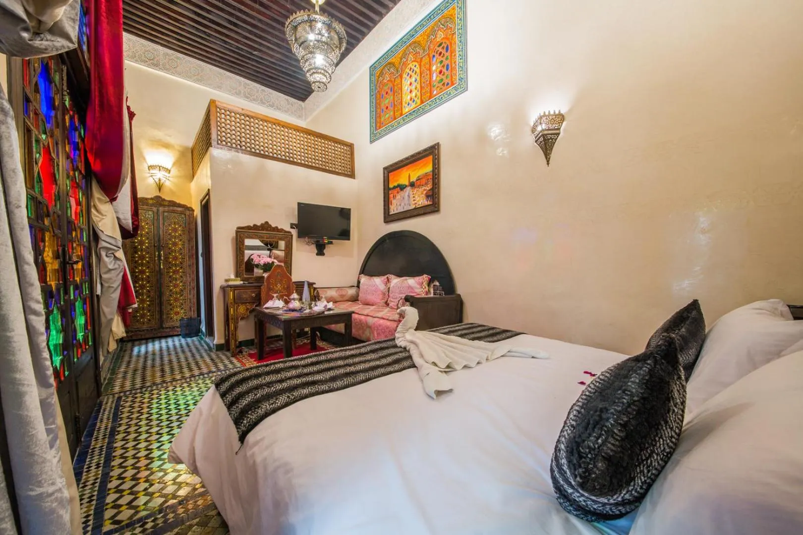 Bedroom, Bed in Riad Ghita Palace
