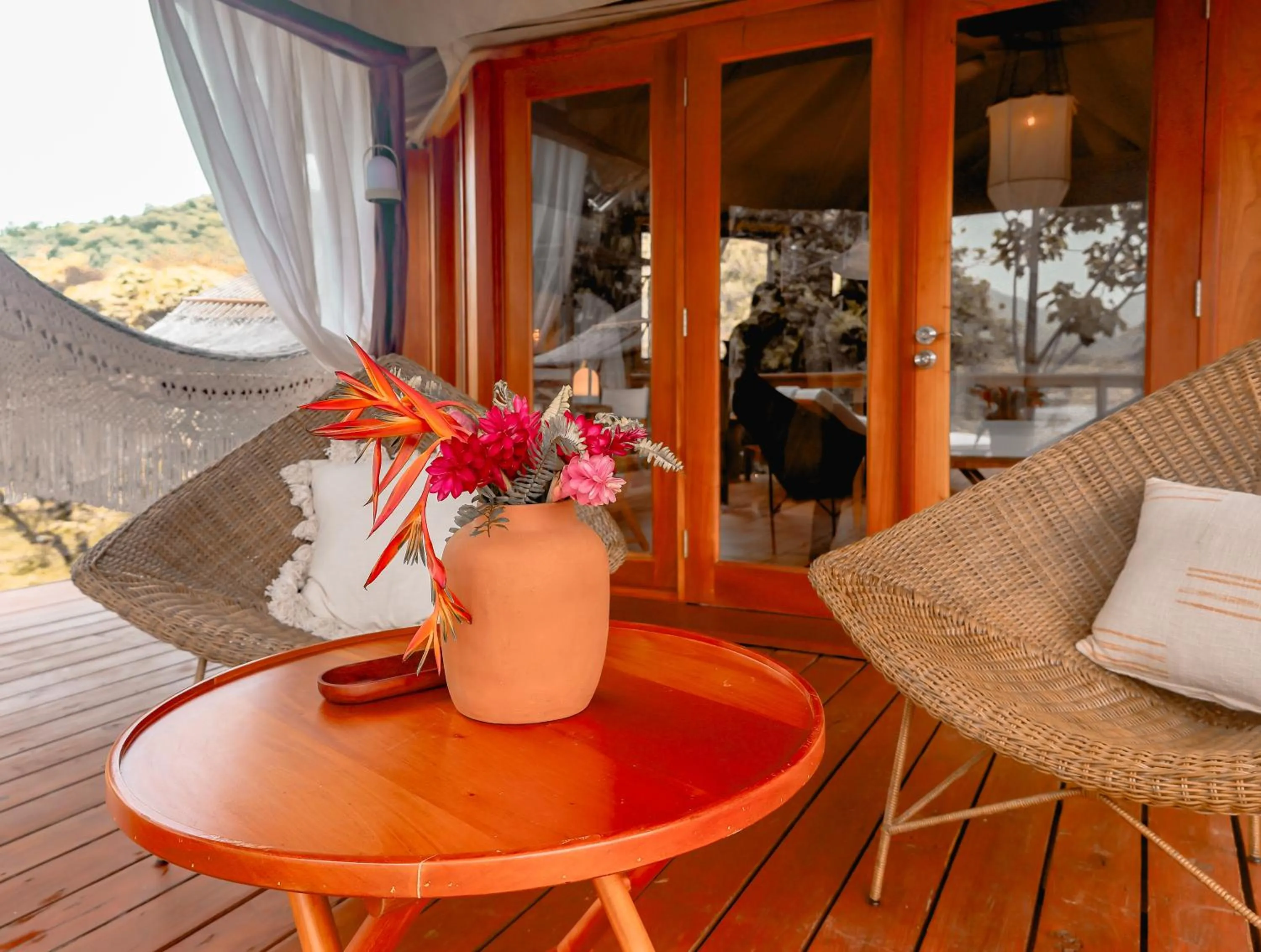 Patio in Sleeping Giant Rainforest Lodge