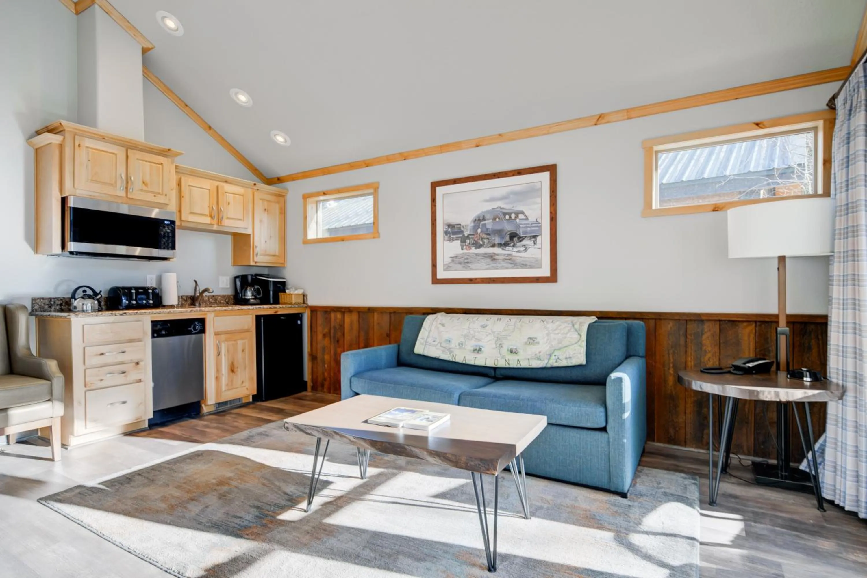 Kitchen or kitchenette in Explorer Cabins at Yellowstone