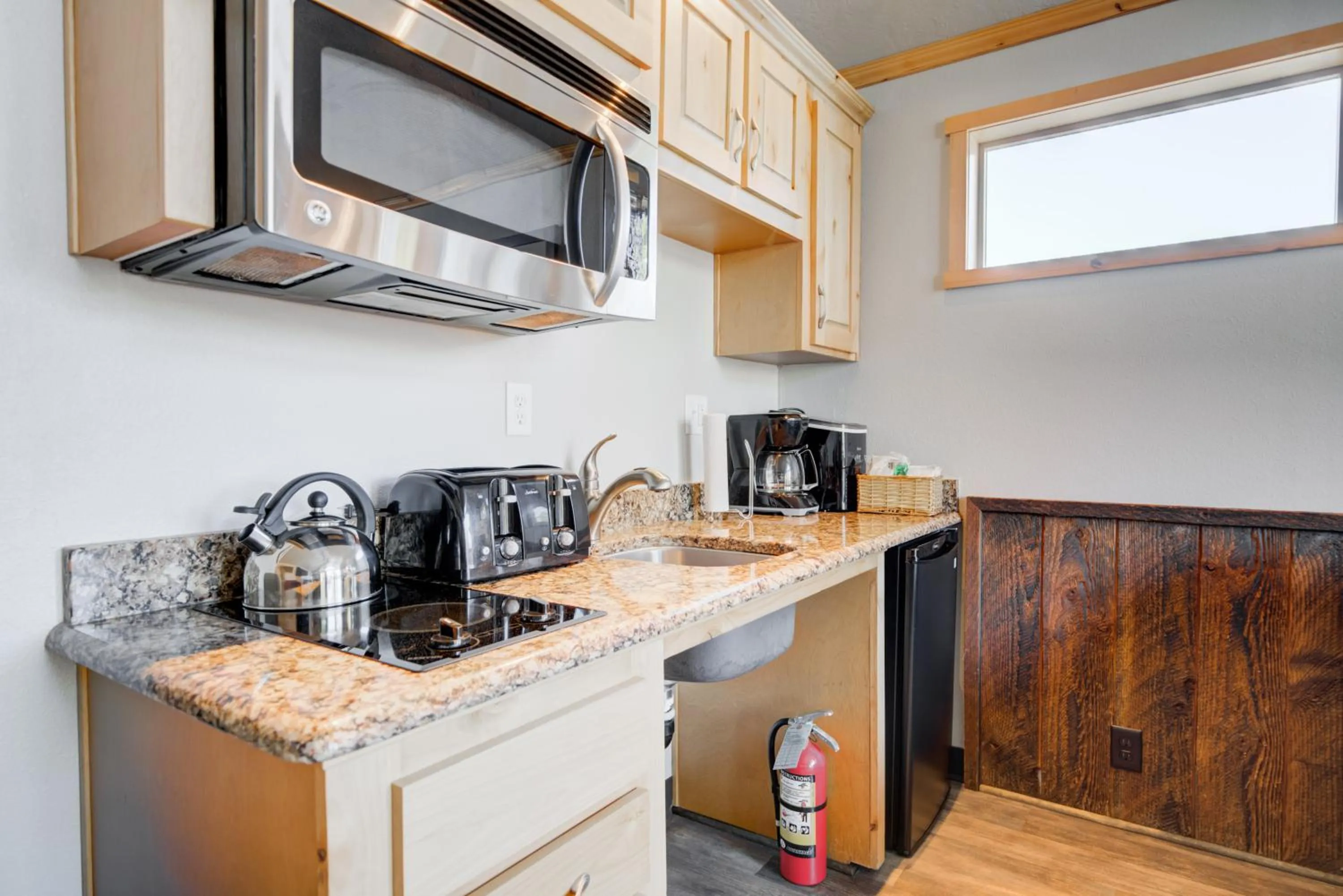 Coffee/tea facilities in Explorer Cabins at Yellowstone