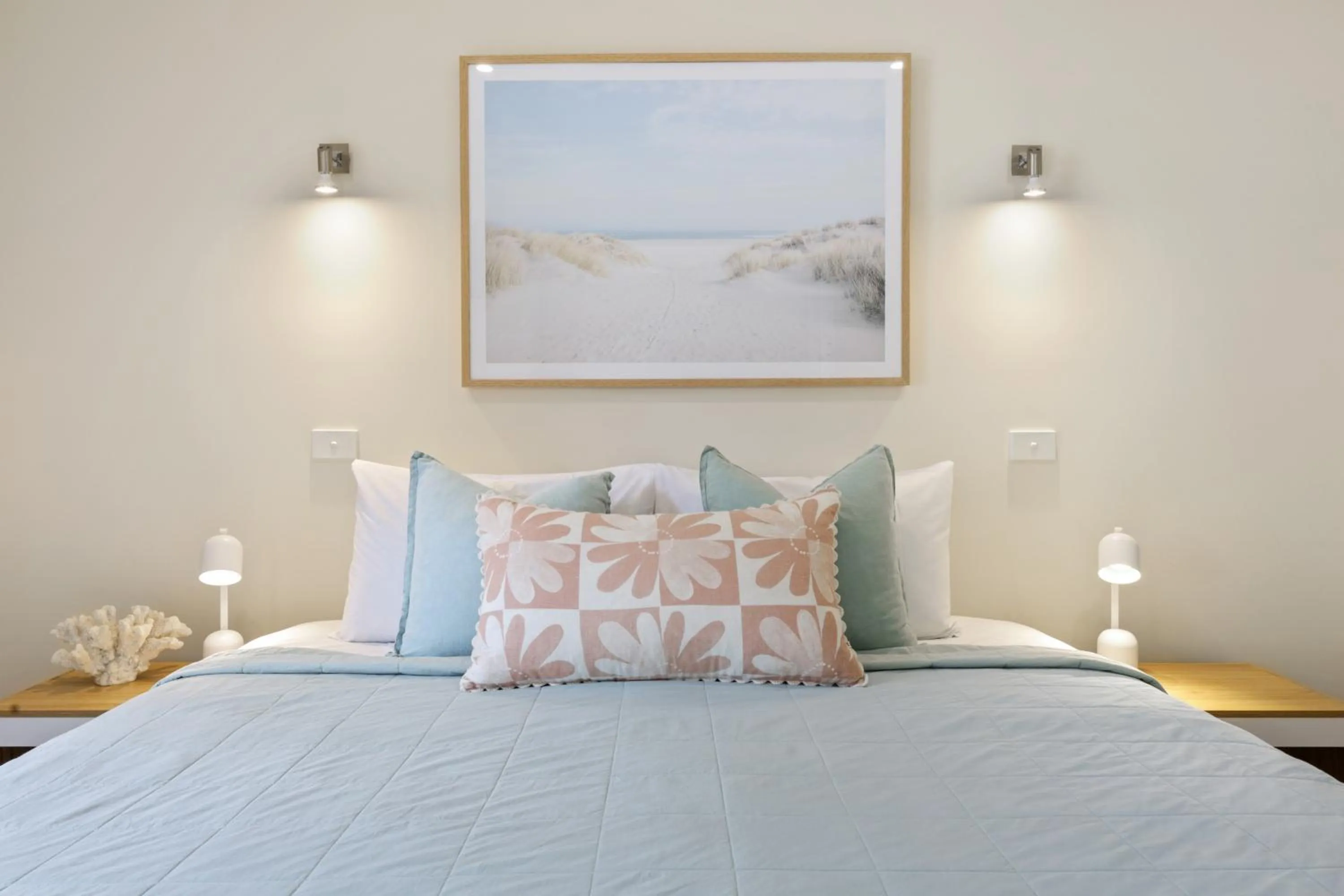 Bed in Sea Foam Villas