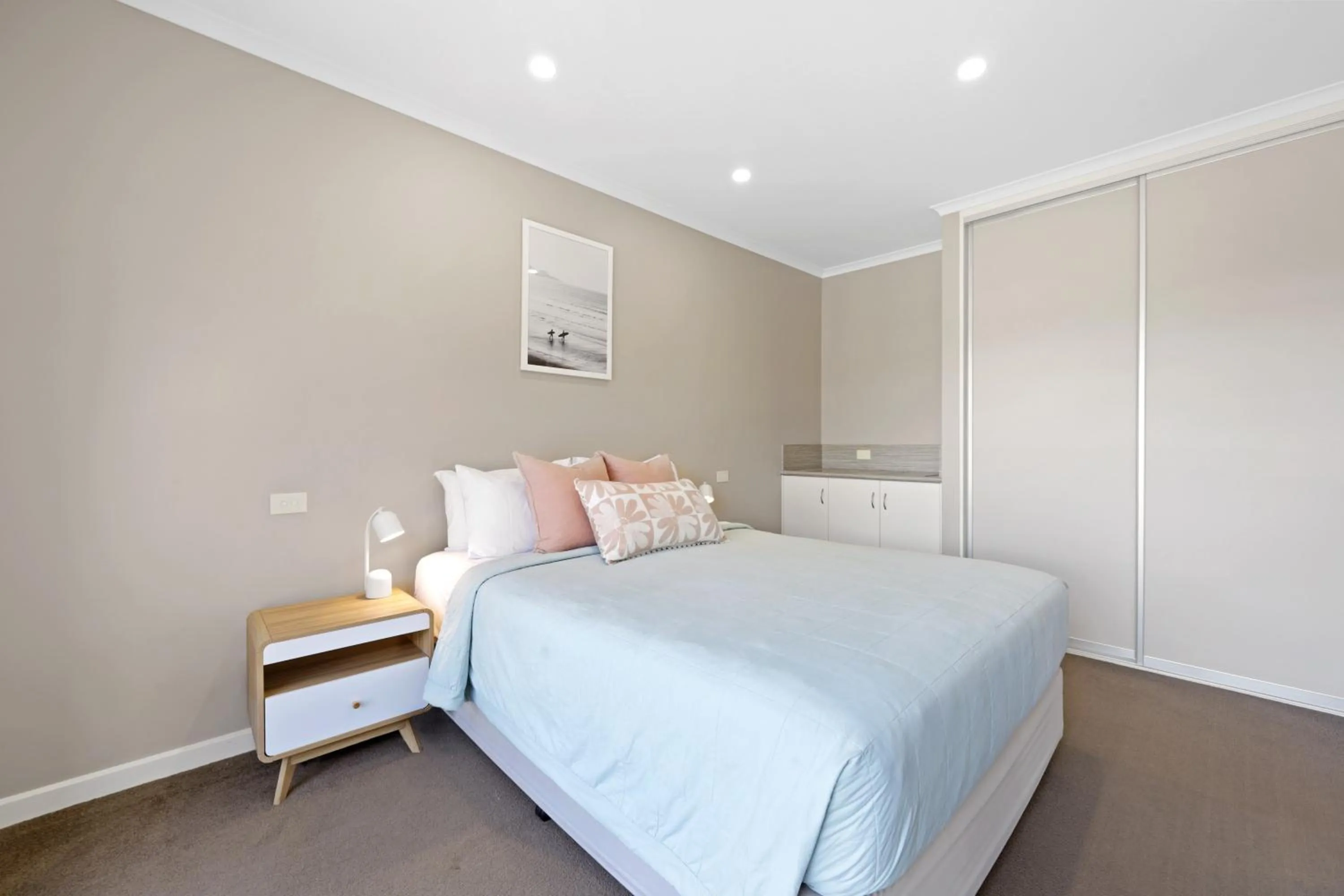 Bed in Sea Foam Villas