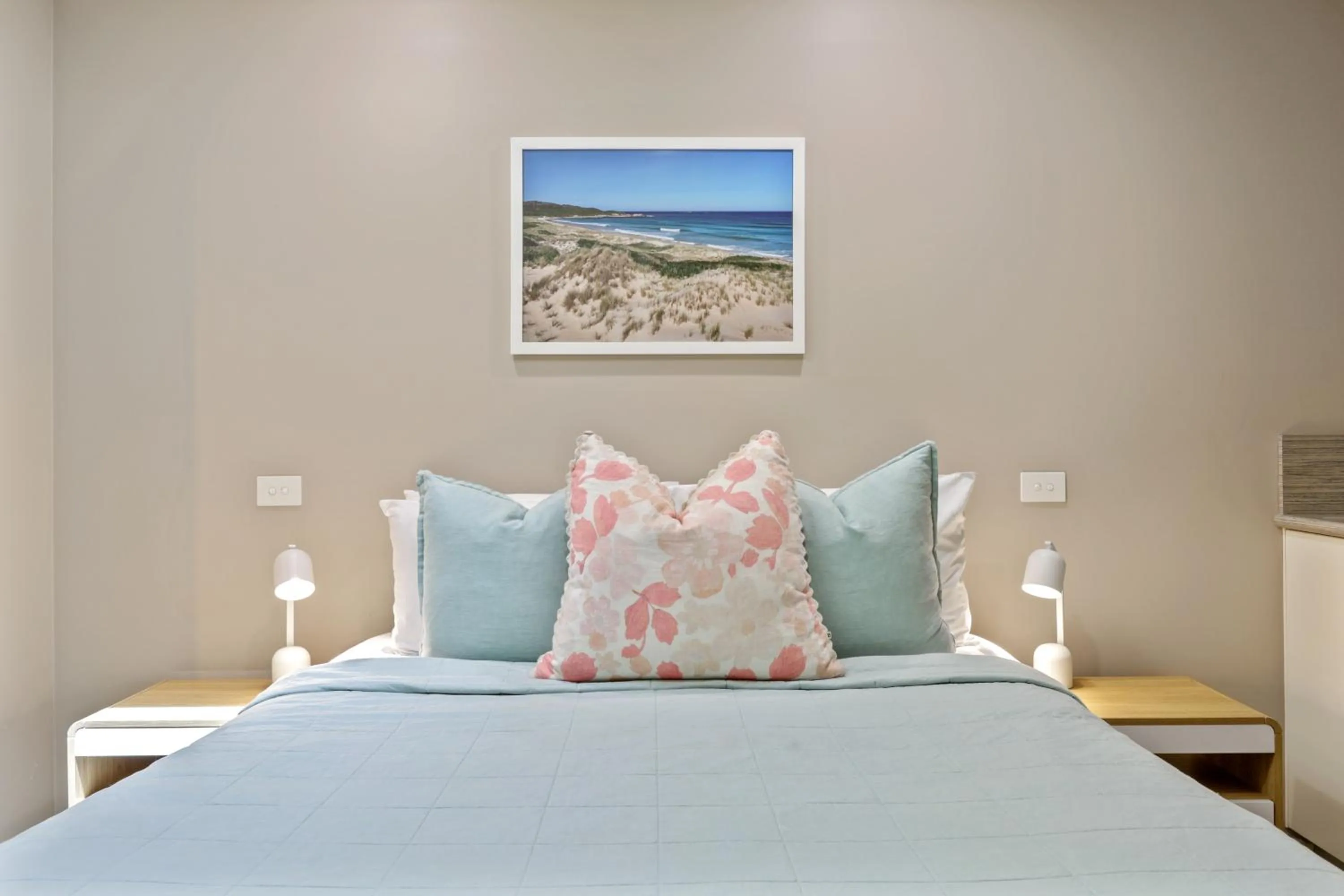 Bed in Sea Foam Villas