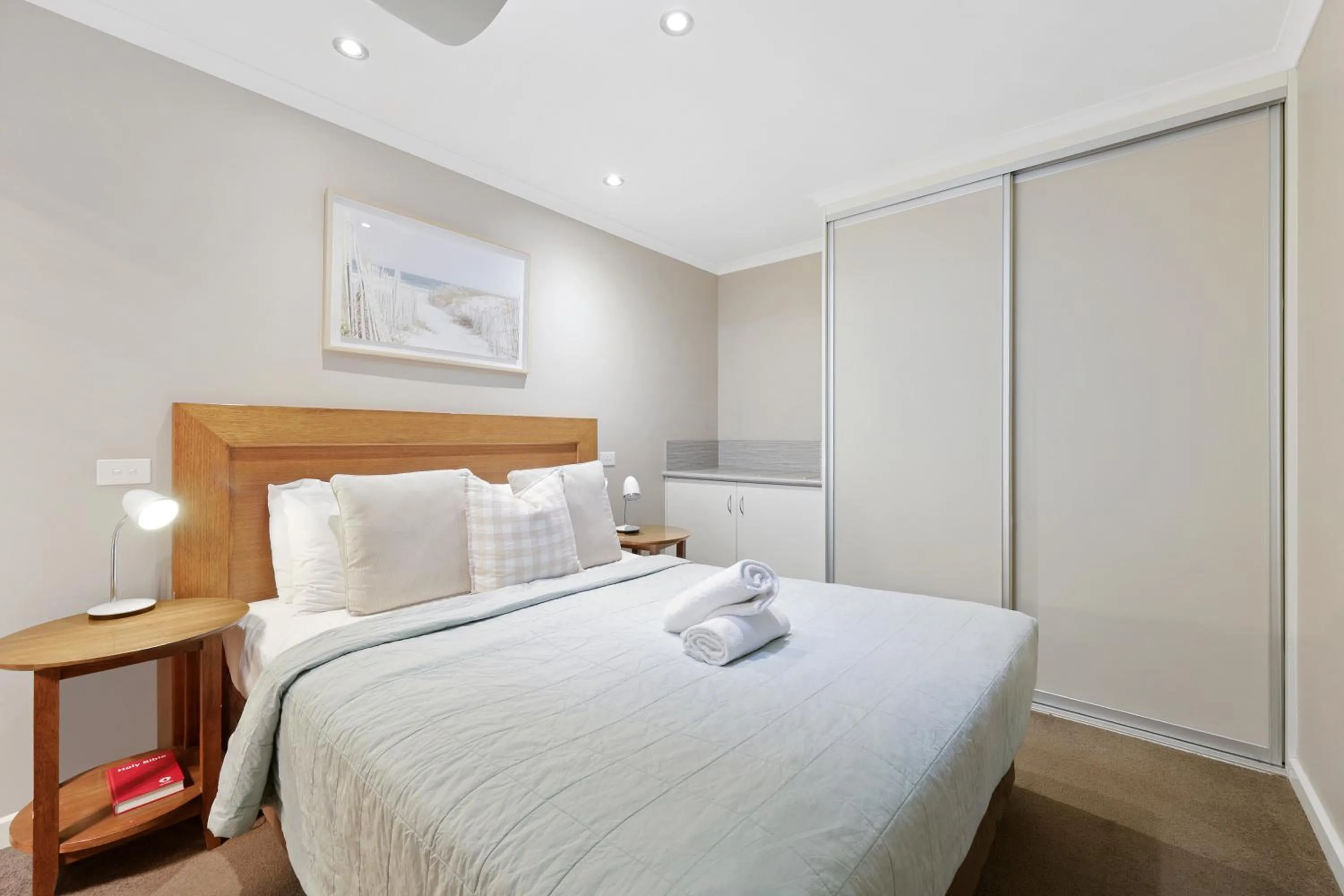 Bed in Sea Foam Villas