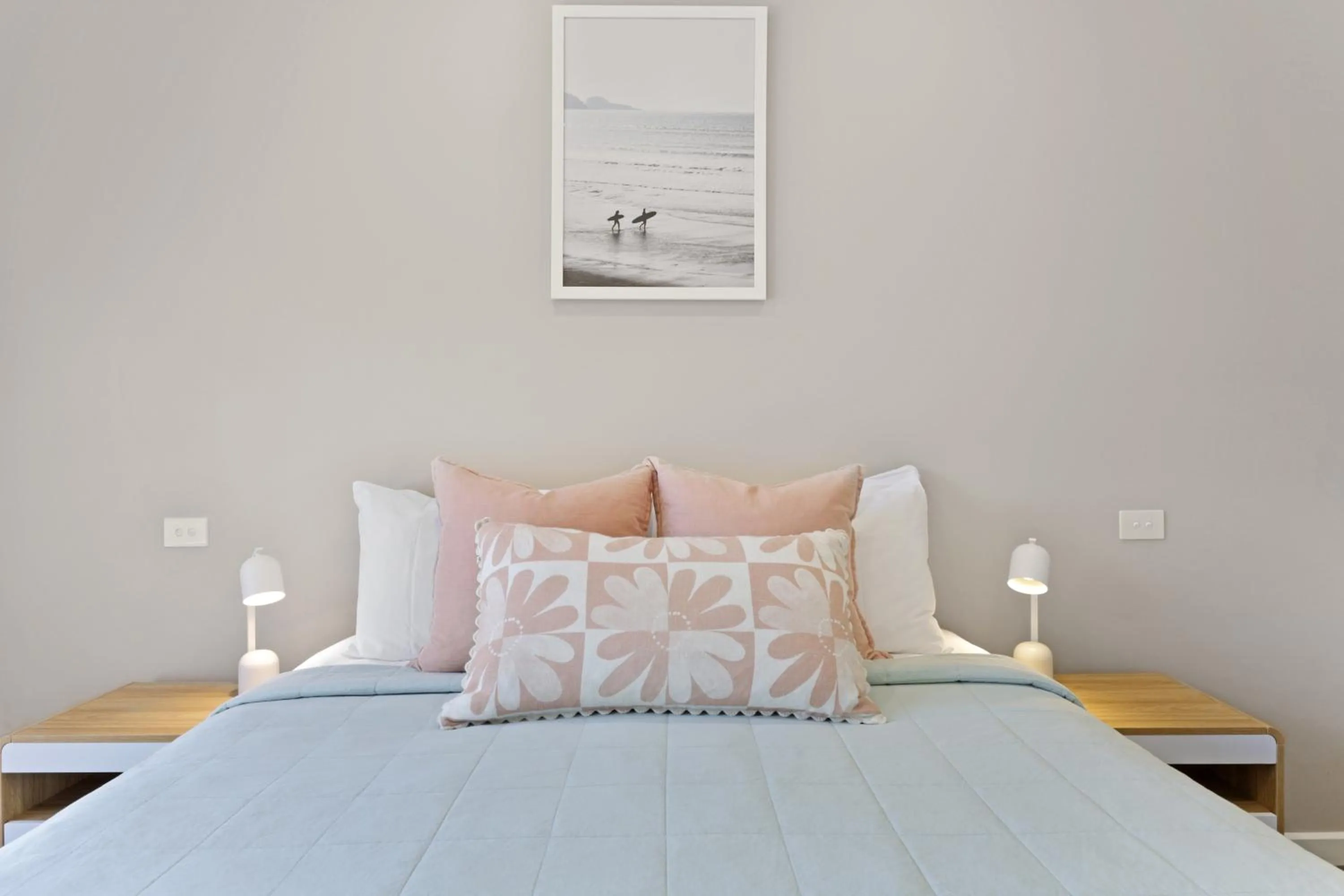 Bed in Sea Foam Villas