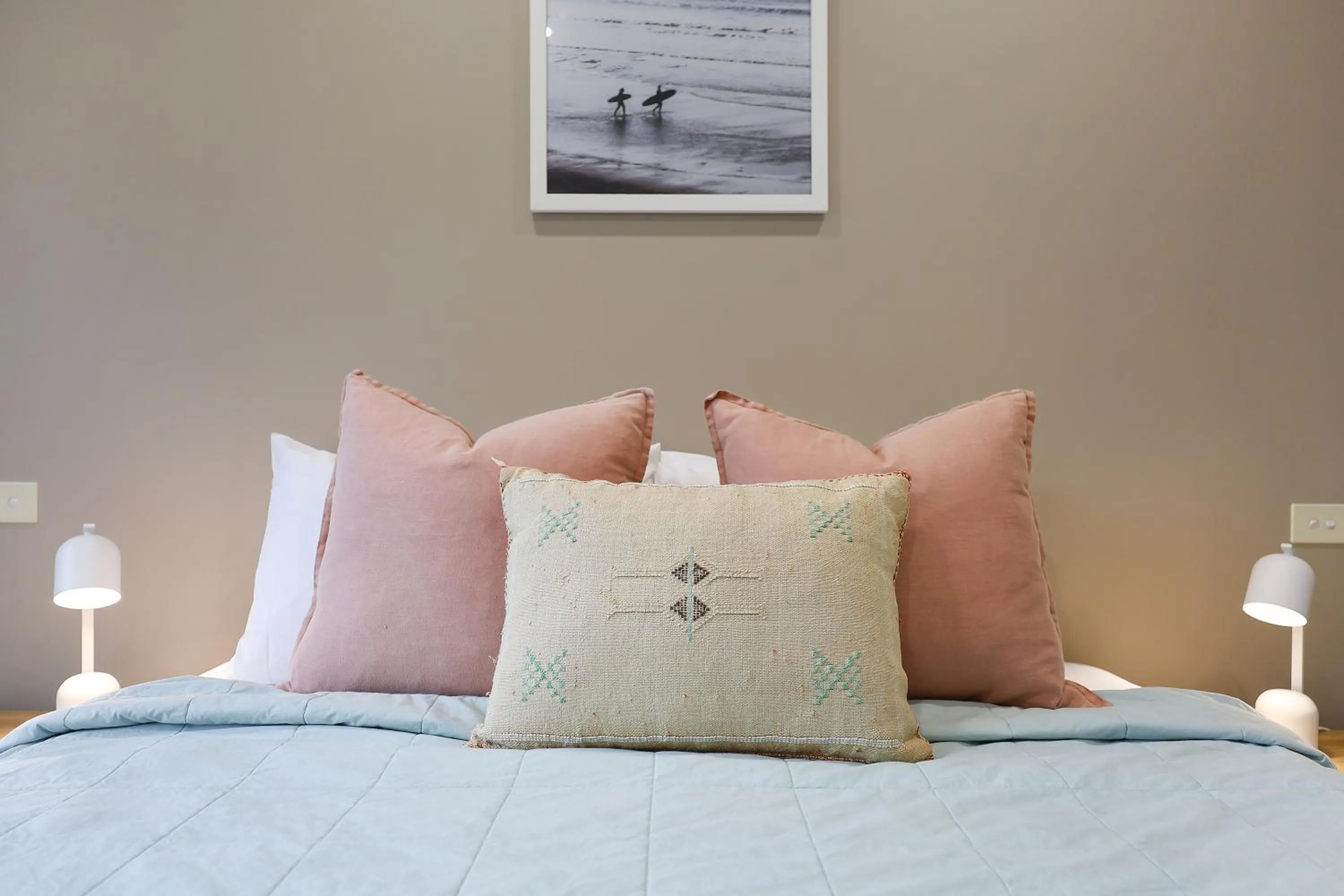 Bed in Sea Foam Villas