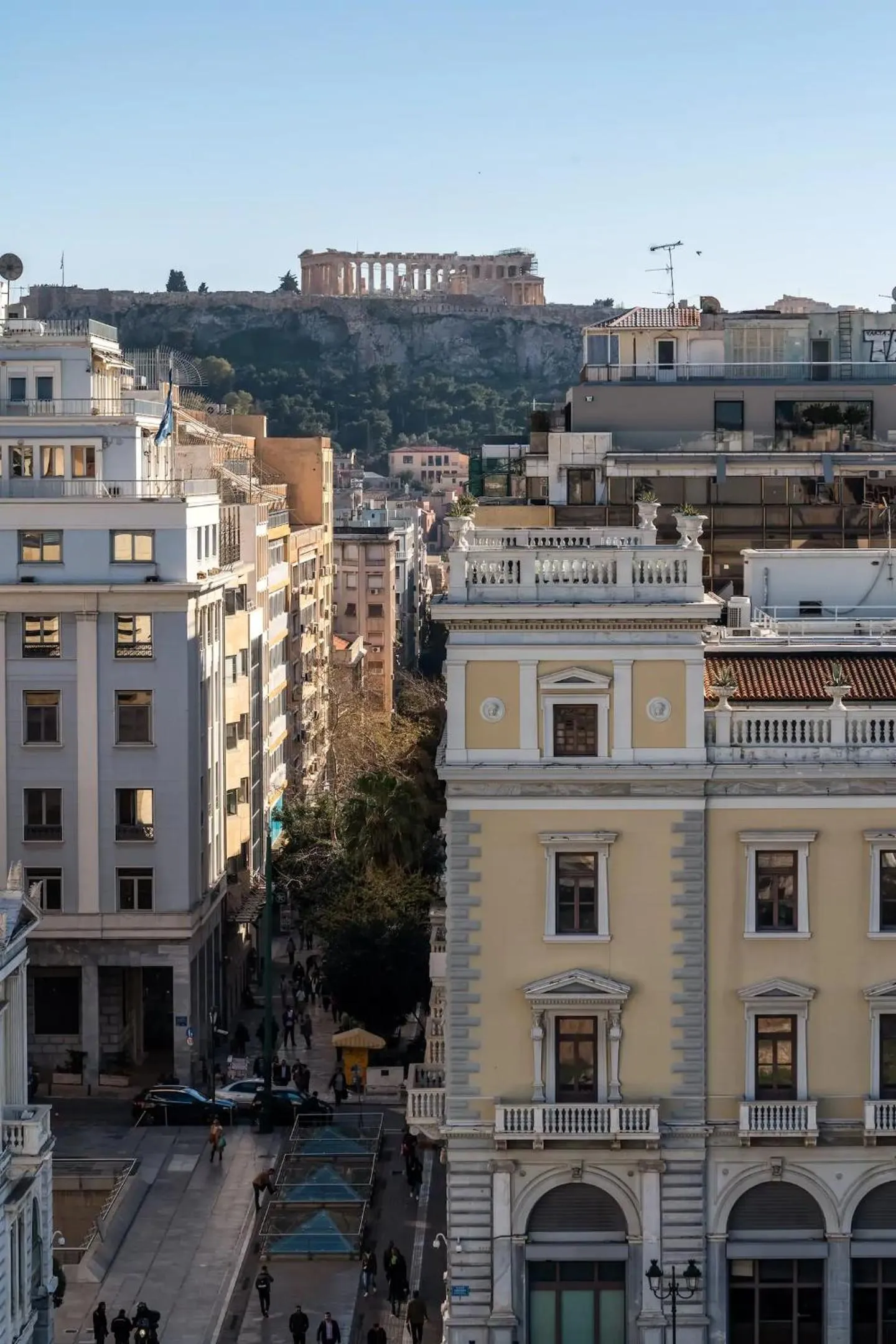 Two-Bedroom Apartment with Balcony and View of the Acropolis in Amazing Apartments @ Aiolou Str.