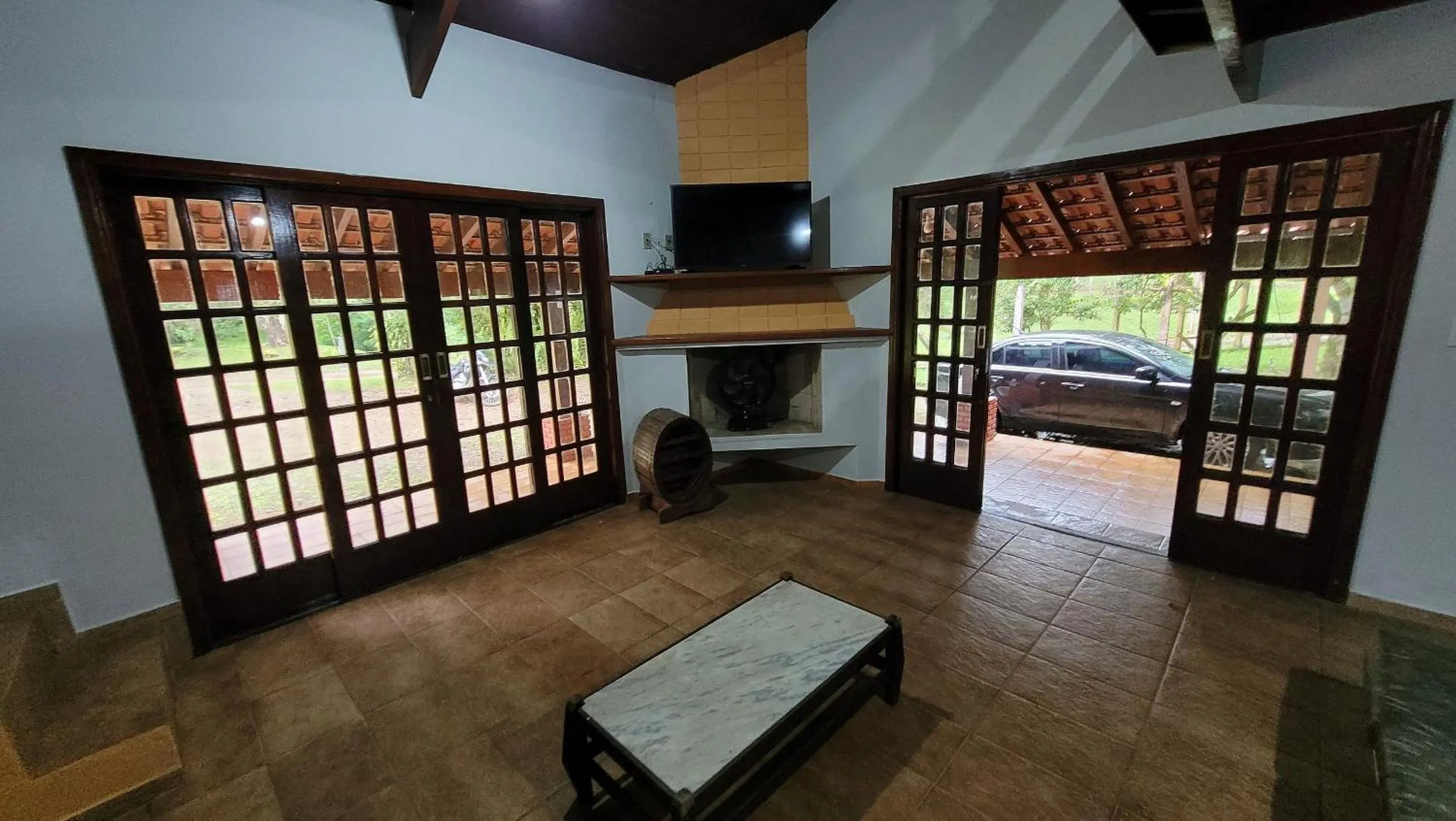 Communal lounge/ TV room, Bed in Eco Chalés Luar das Marés