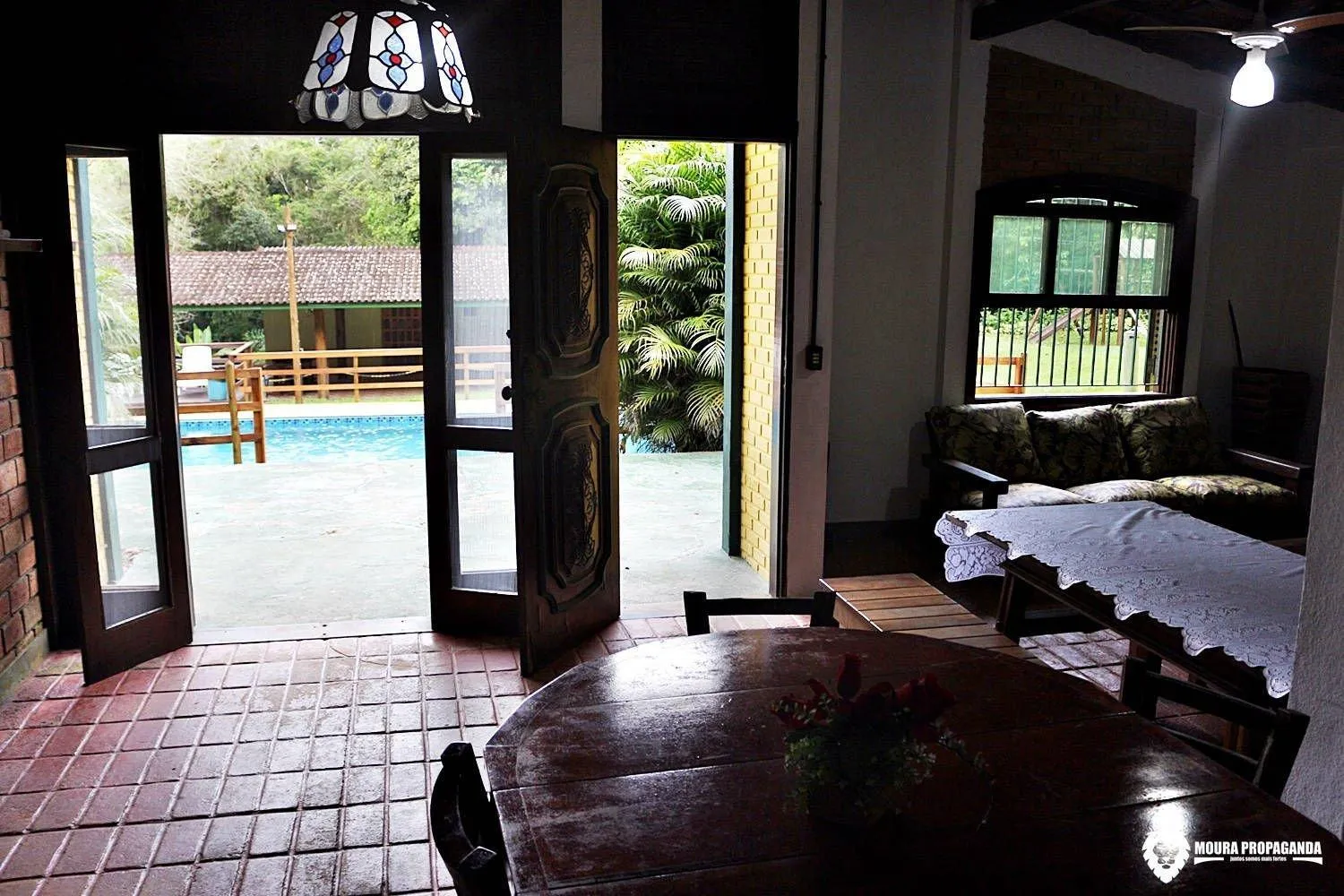 Dining area, Bed in Eco Chalés Luar das Marés