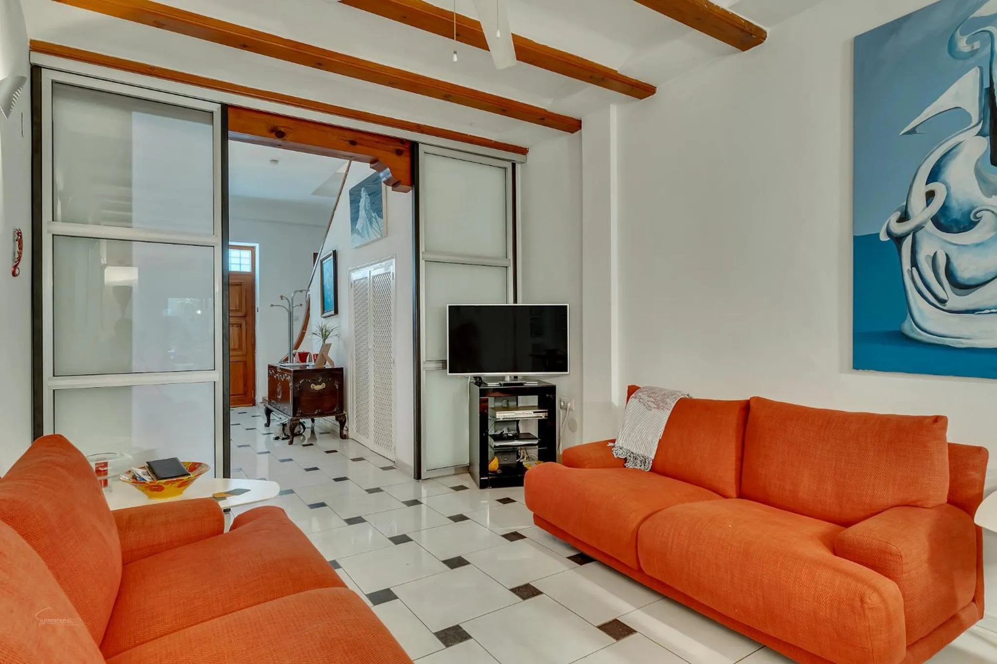 Communal lounge/ TV room in Denia Townhouse