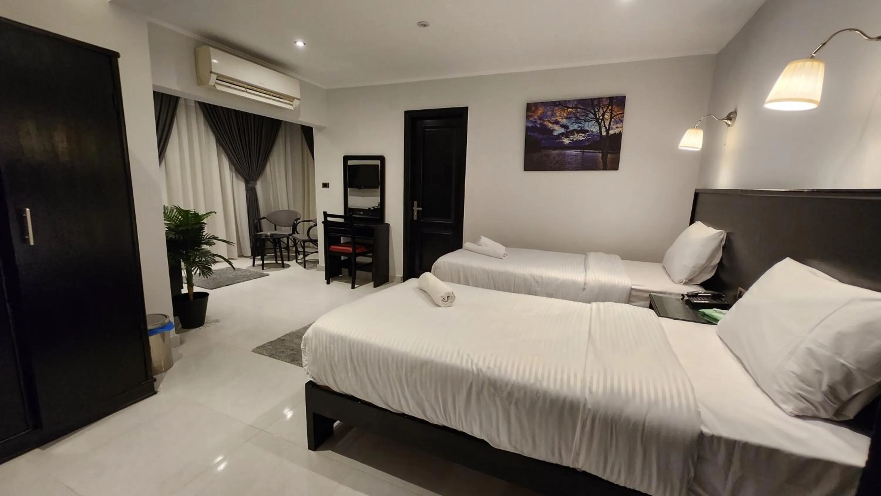 Bed in Helio Cairo Hotel