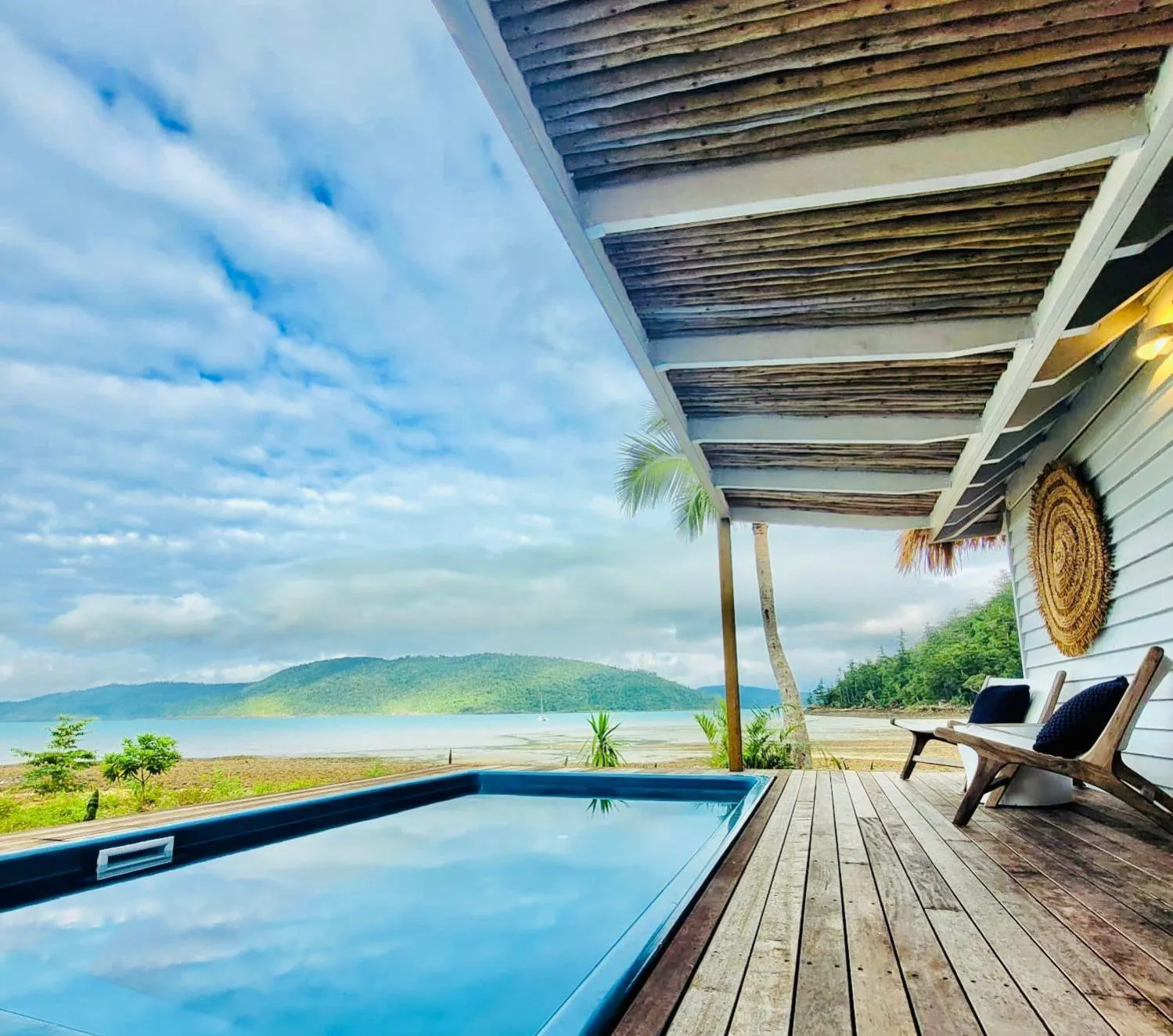 Pool view in Elysian Luxury Eco Island Retreat