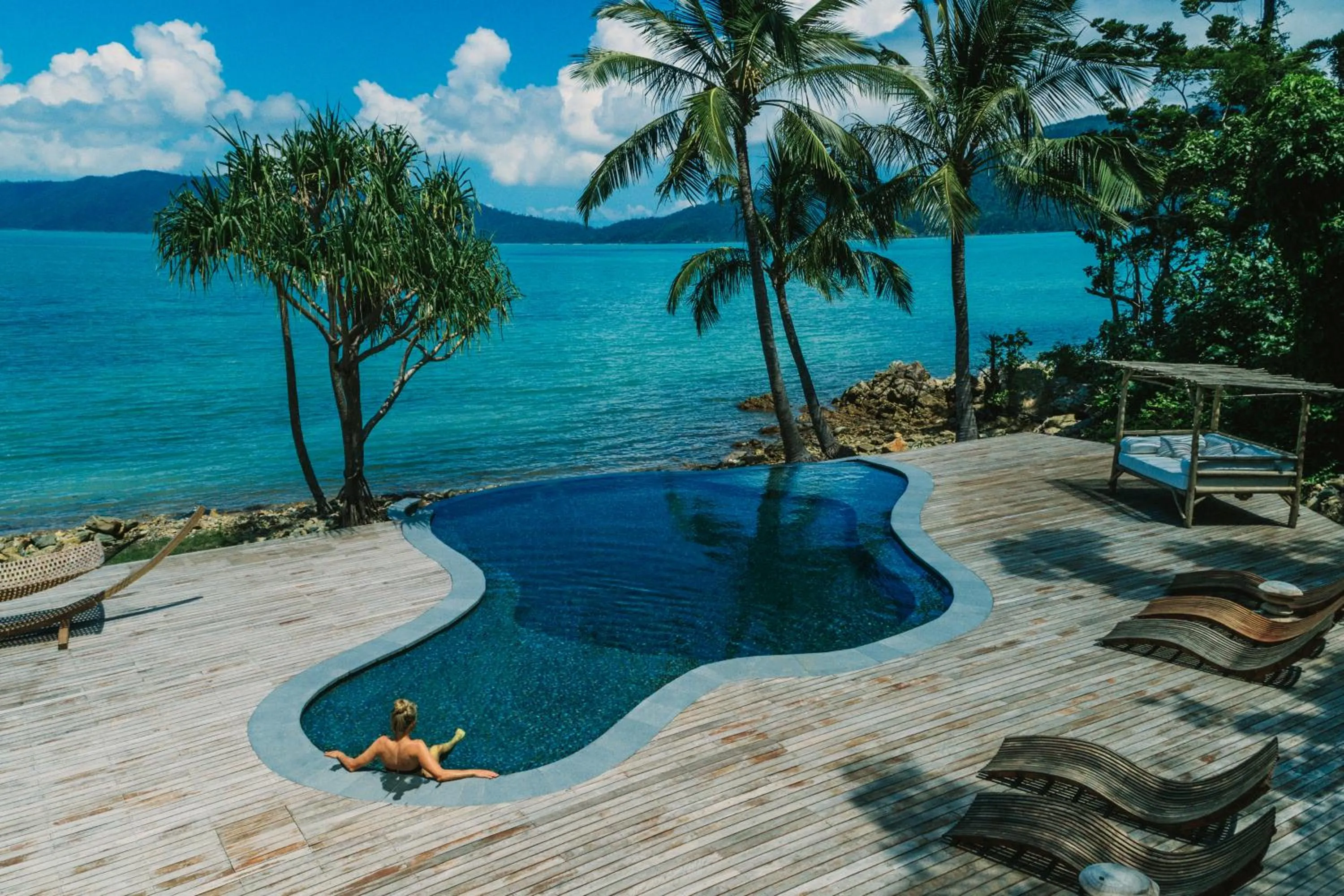 Pool view in Elysian Luxury Eco Island Retreat