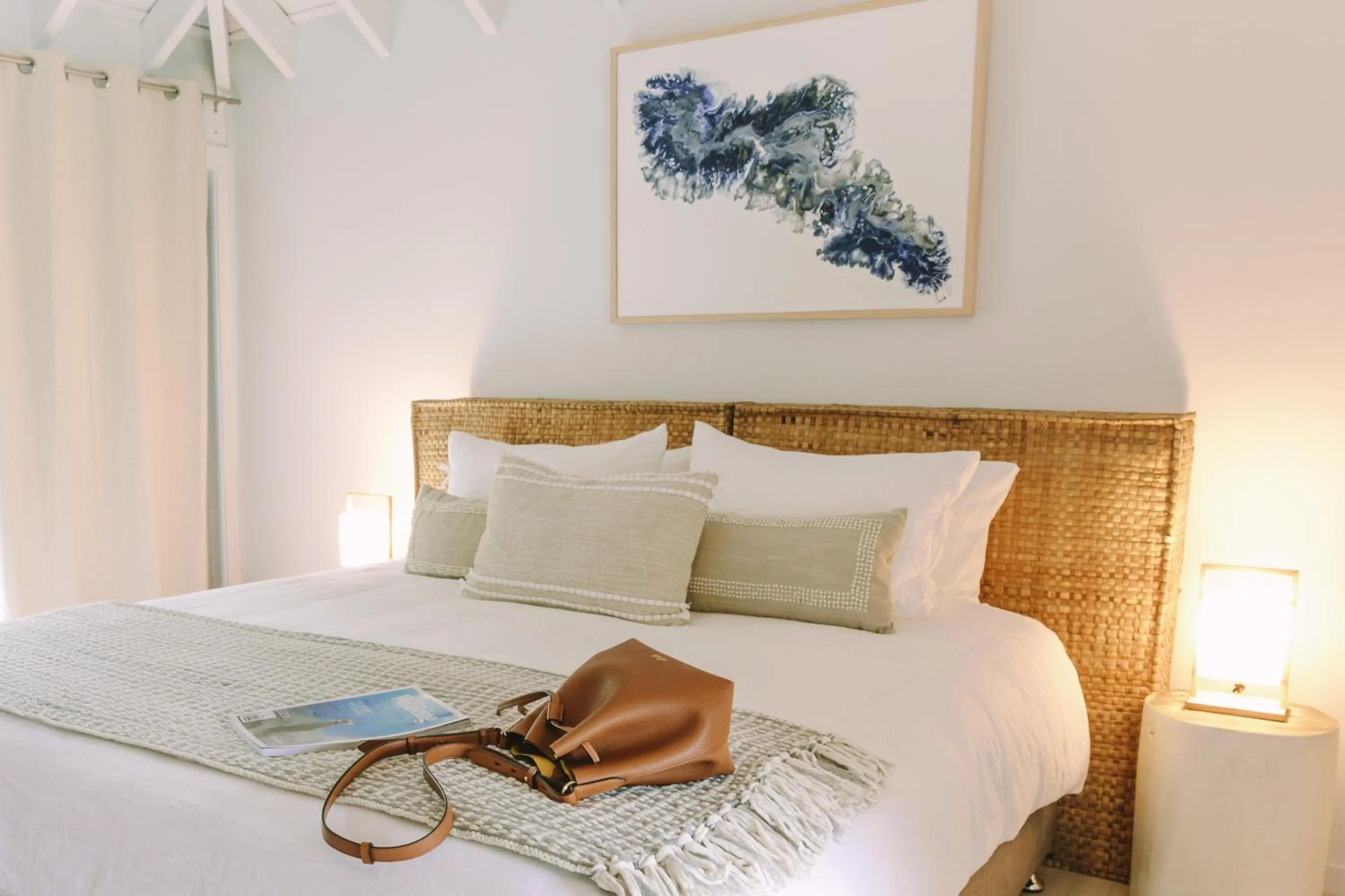 Bed in Elysian Luxury Eco Island Retreat