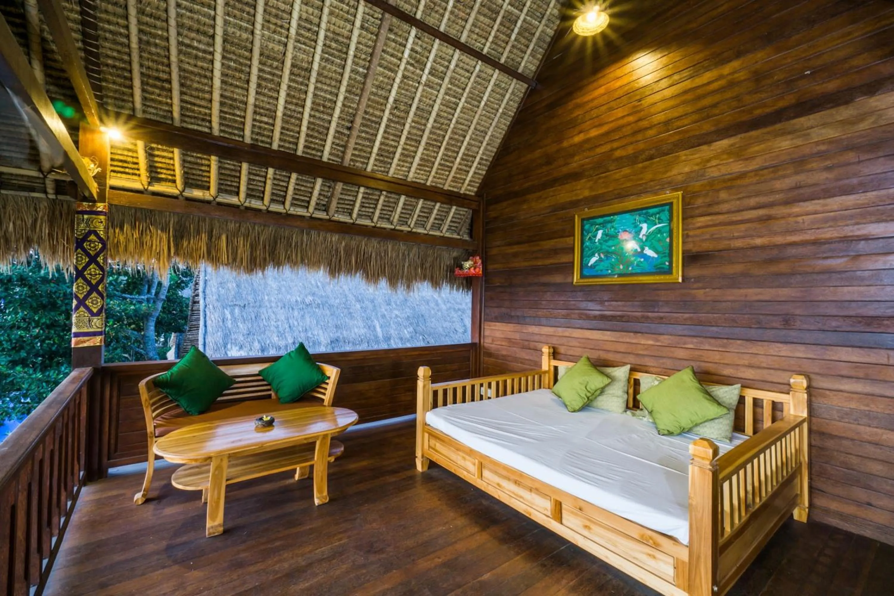 Patio, Bed in The Dafish Ceningan