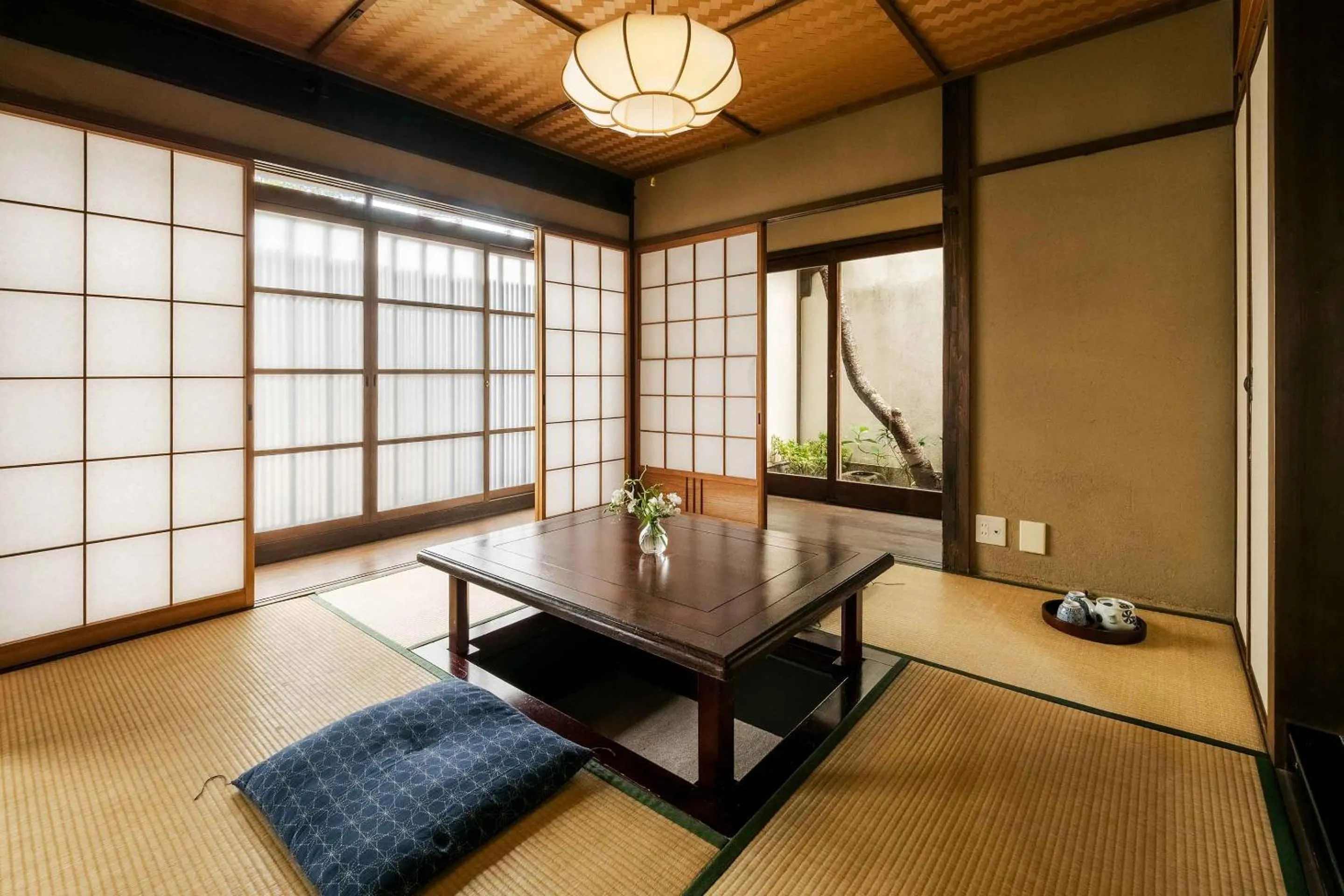 Living room in Gion Koyu an Machiya House