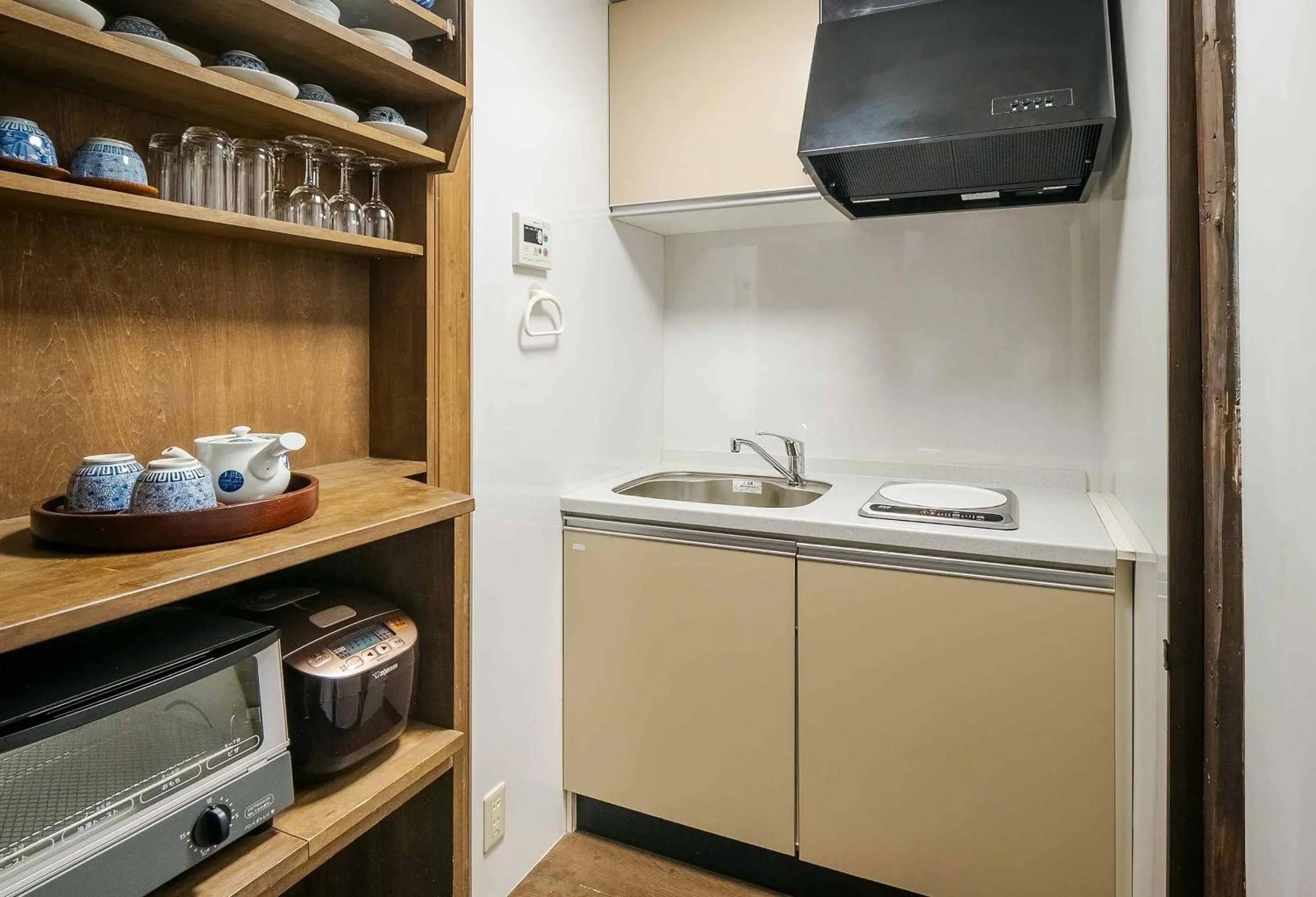 kitchen in Gion Koyu an Machiya House