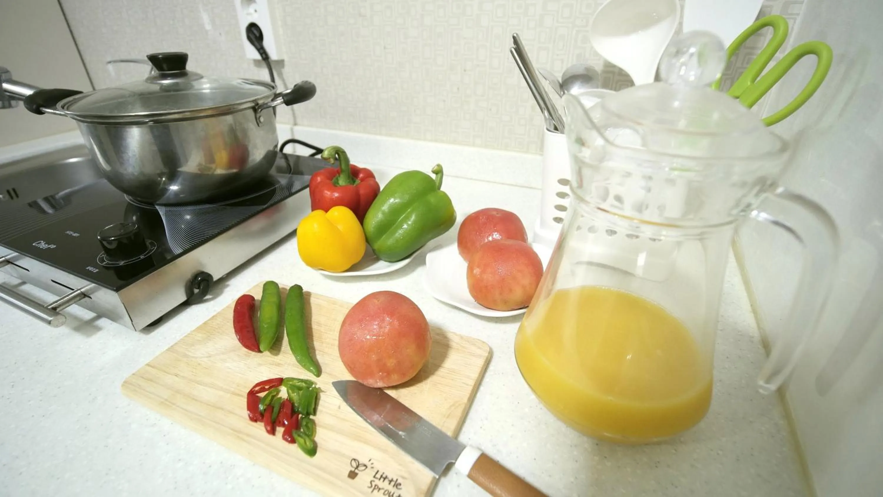 Kitchen or kitchenette in Residence Mumum Hotel