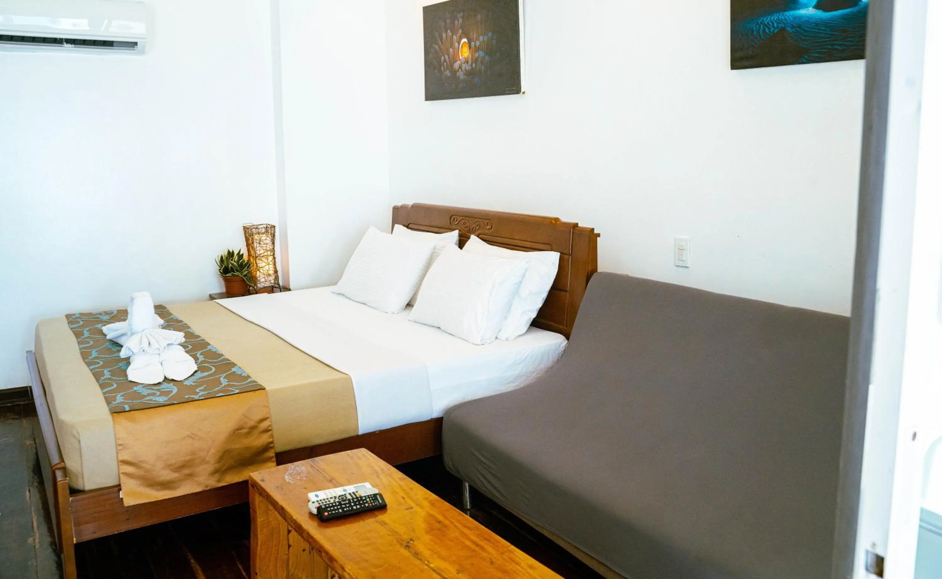 Bed in DiveGurus Boracay Beach Resort