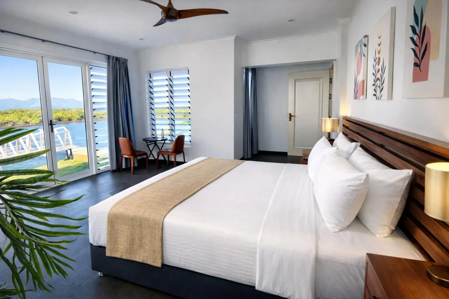 Bed in Naisoso Island Villas - Fiji