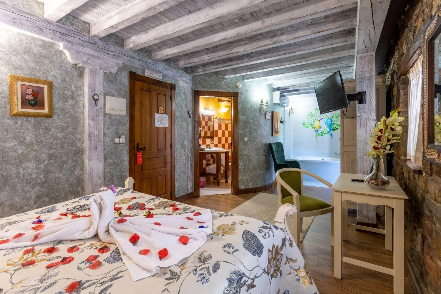 Bed in Hotel Spa Casona La Hondonada