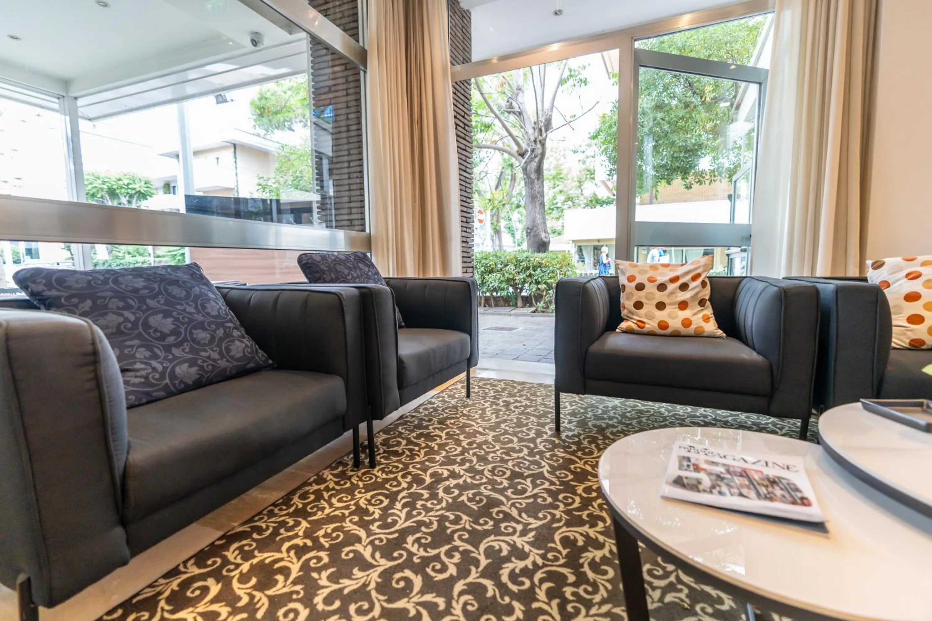 Living room in Hotel Majorca sul Mare in centro a Riccione con Area Fitness