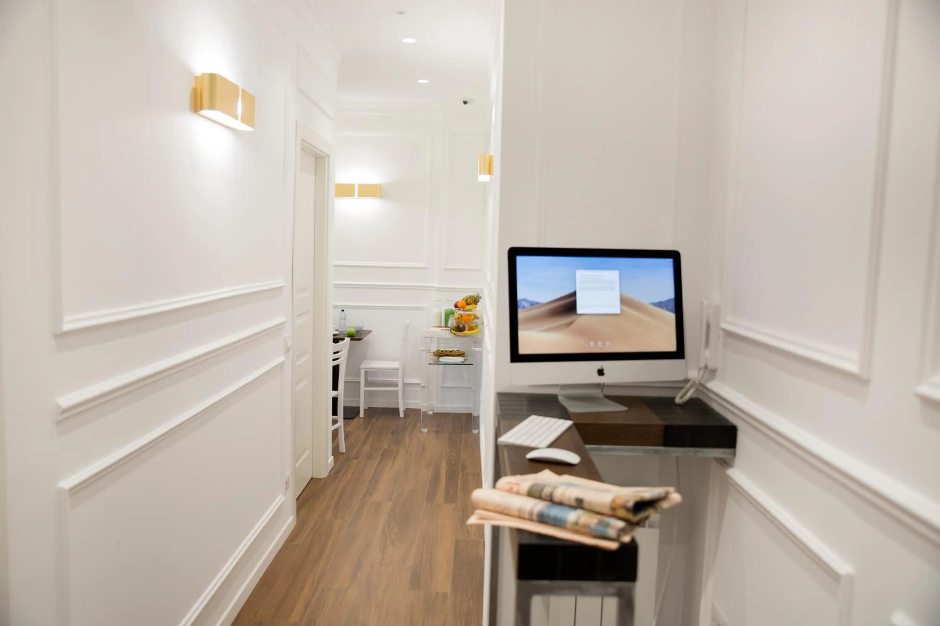 Seating area in Unicum Roma Suites