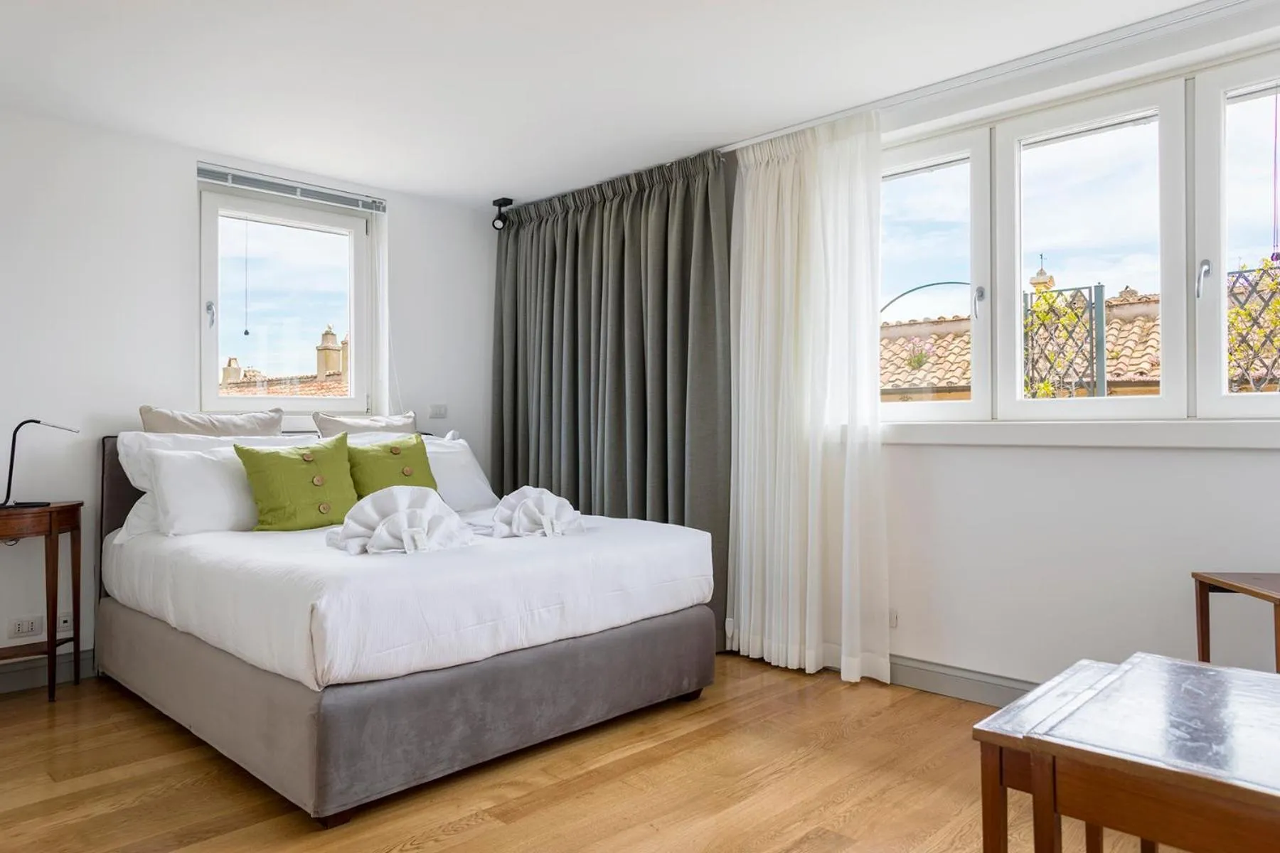 Bedroom, Bed in Penthouse Rome Capitol