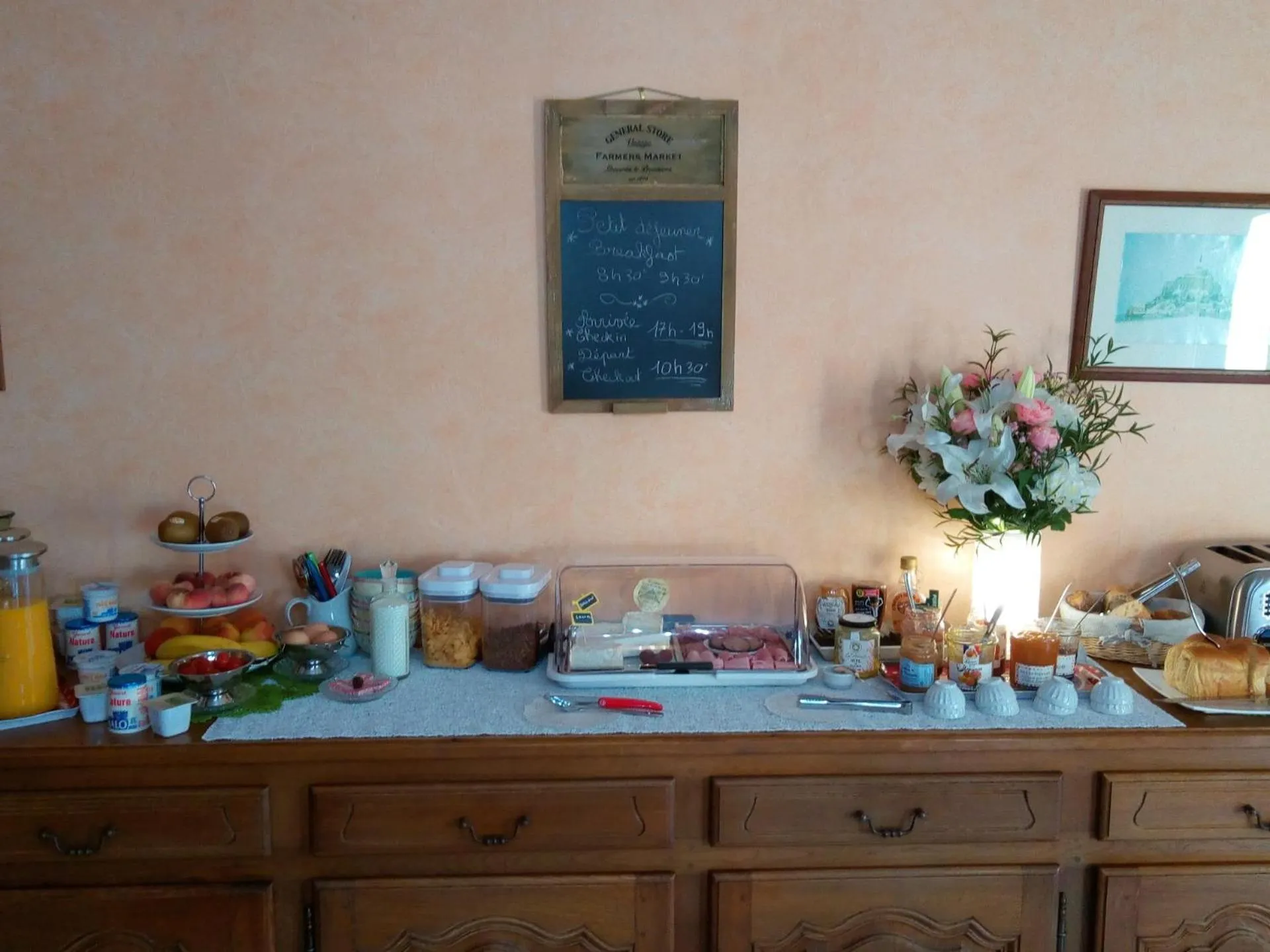 Dining area in La Jacotière